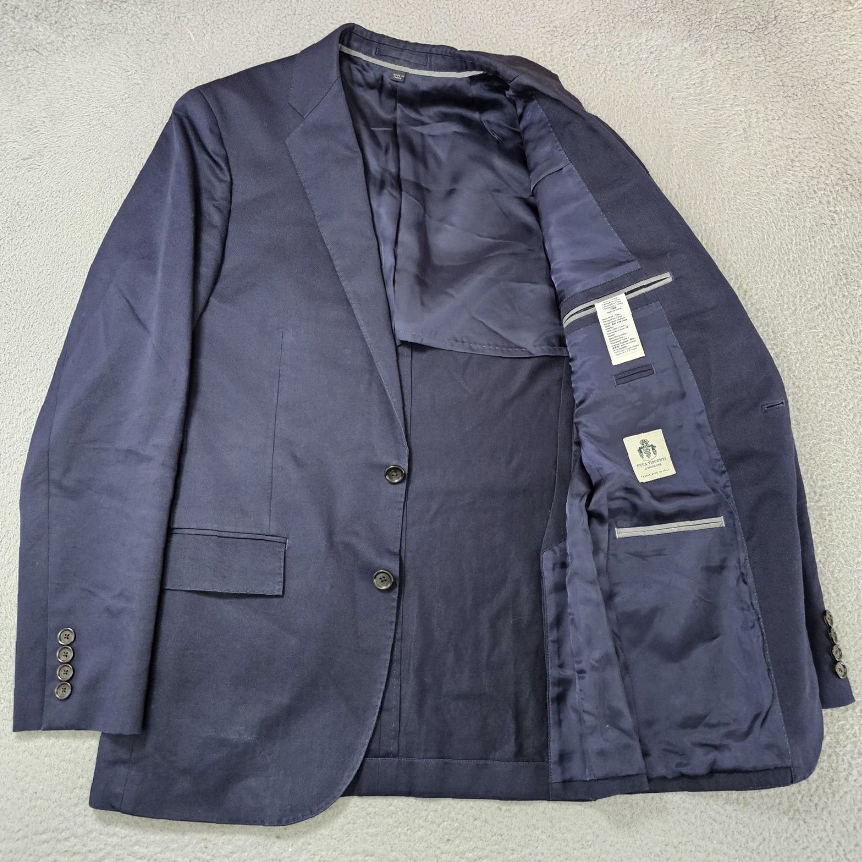 J.Crew J.Crew Blazer Mens 38R Navy Cotton Slim Fit Italian Fabric Ludlow Size 38R - 3 Thumbnail