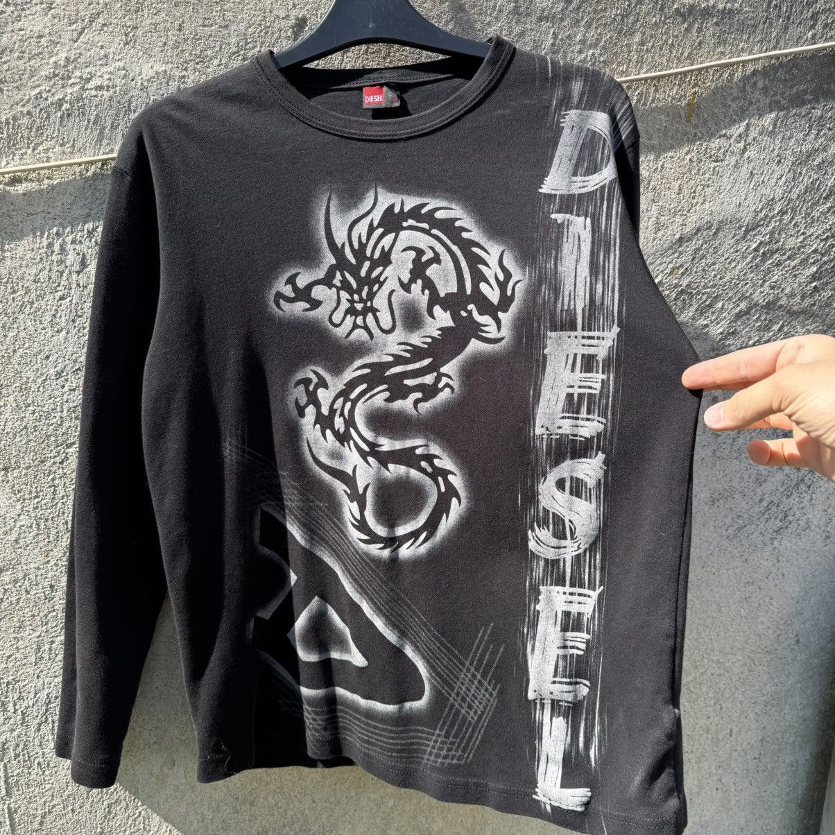 Diesel × Vintage Y2K Diesel Printed Logo Longsleeve Vintage Opium Vamp Style Size US S / EU 44-46 / 1 - 8 Thumbnail
