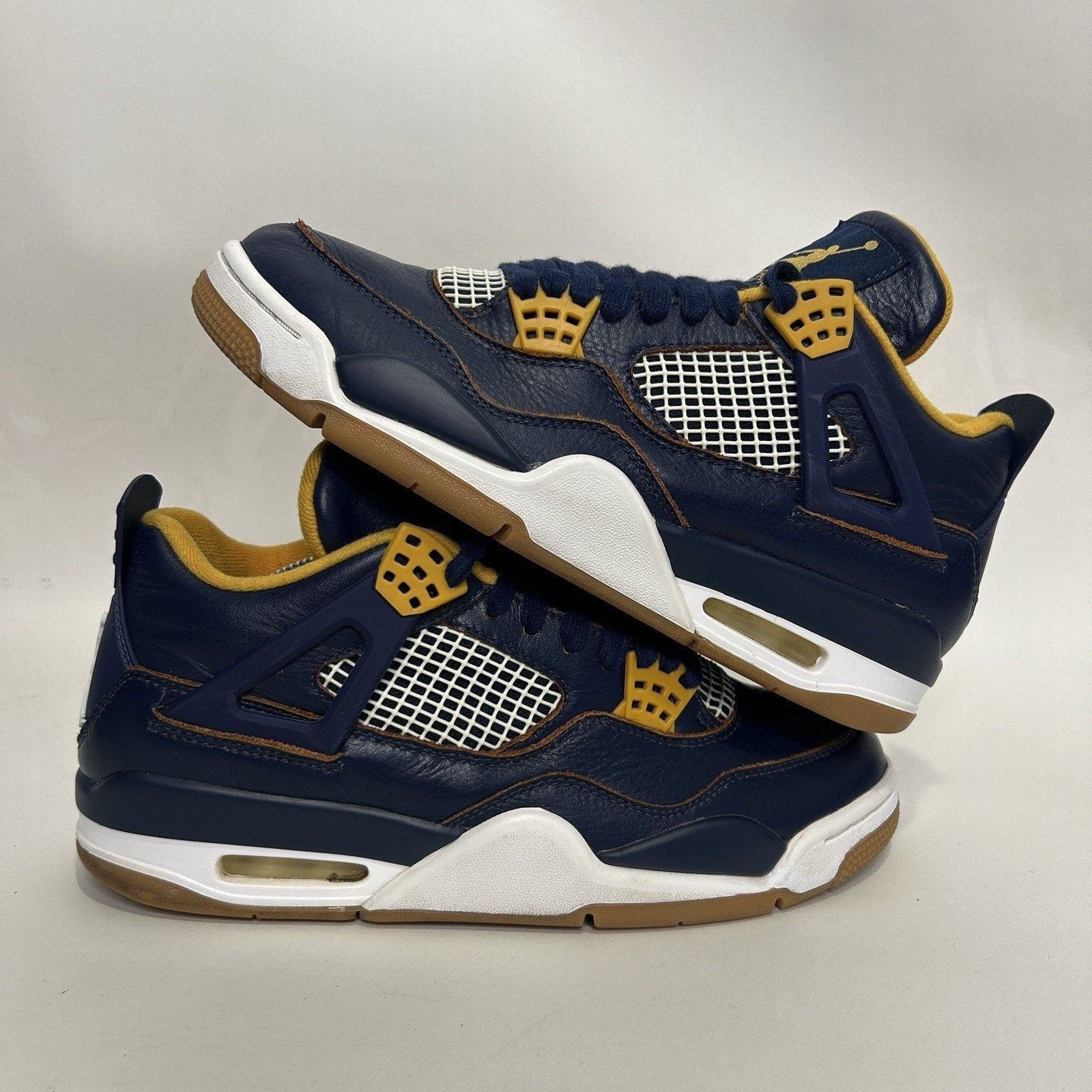 Nike Nike Air Jordan IV 4 Retro “Dunk From Above/Navy Gold” Size US 9 / EU 42 - 1 Thumbnail