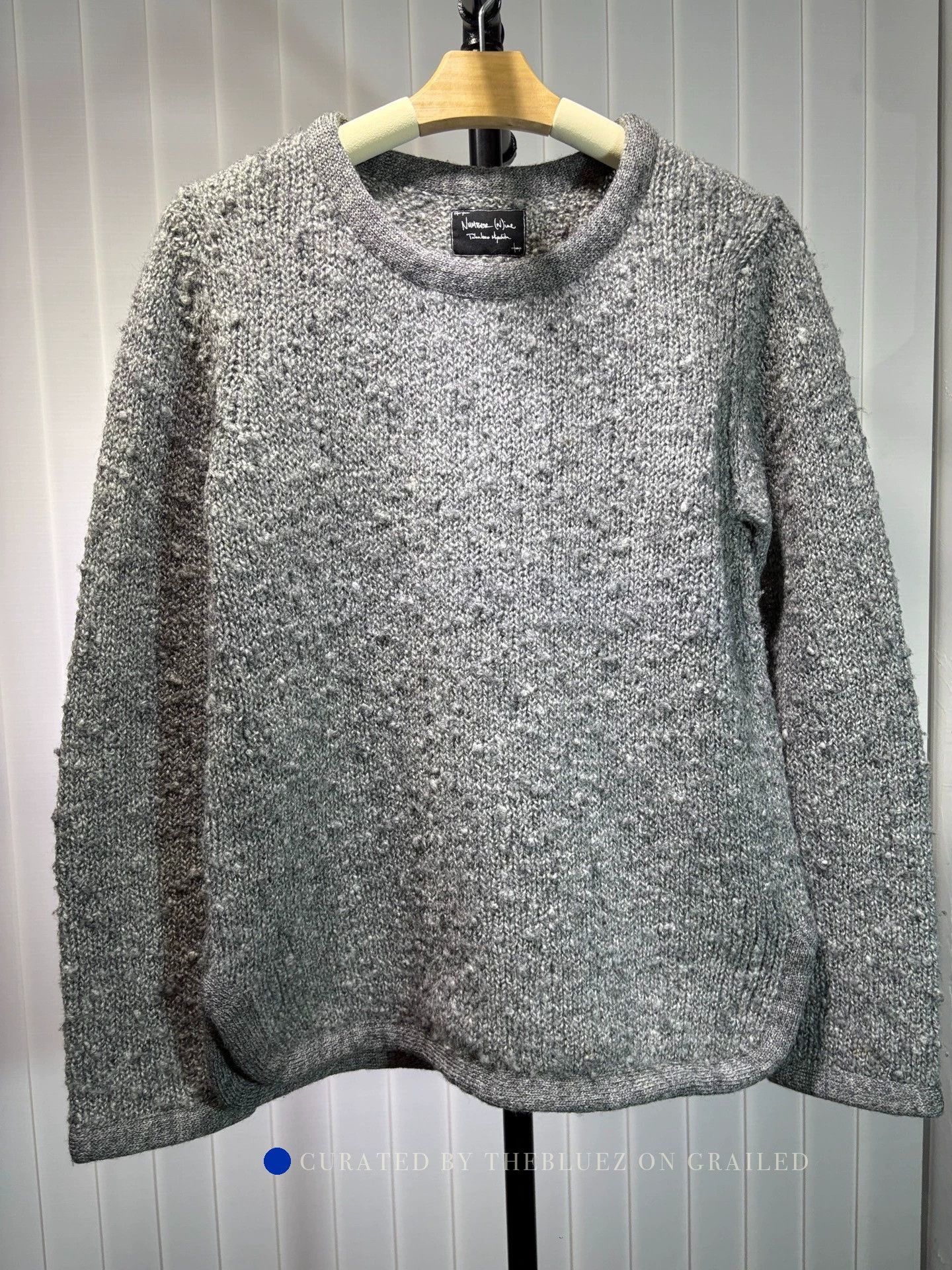 Number (N)ine Cozy Gray Wool Sweater in Size L Size US L / EU 52-54 / 3 - 1 Thumbnail