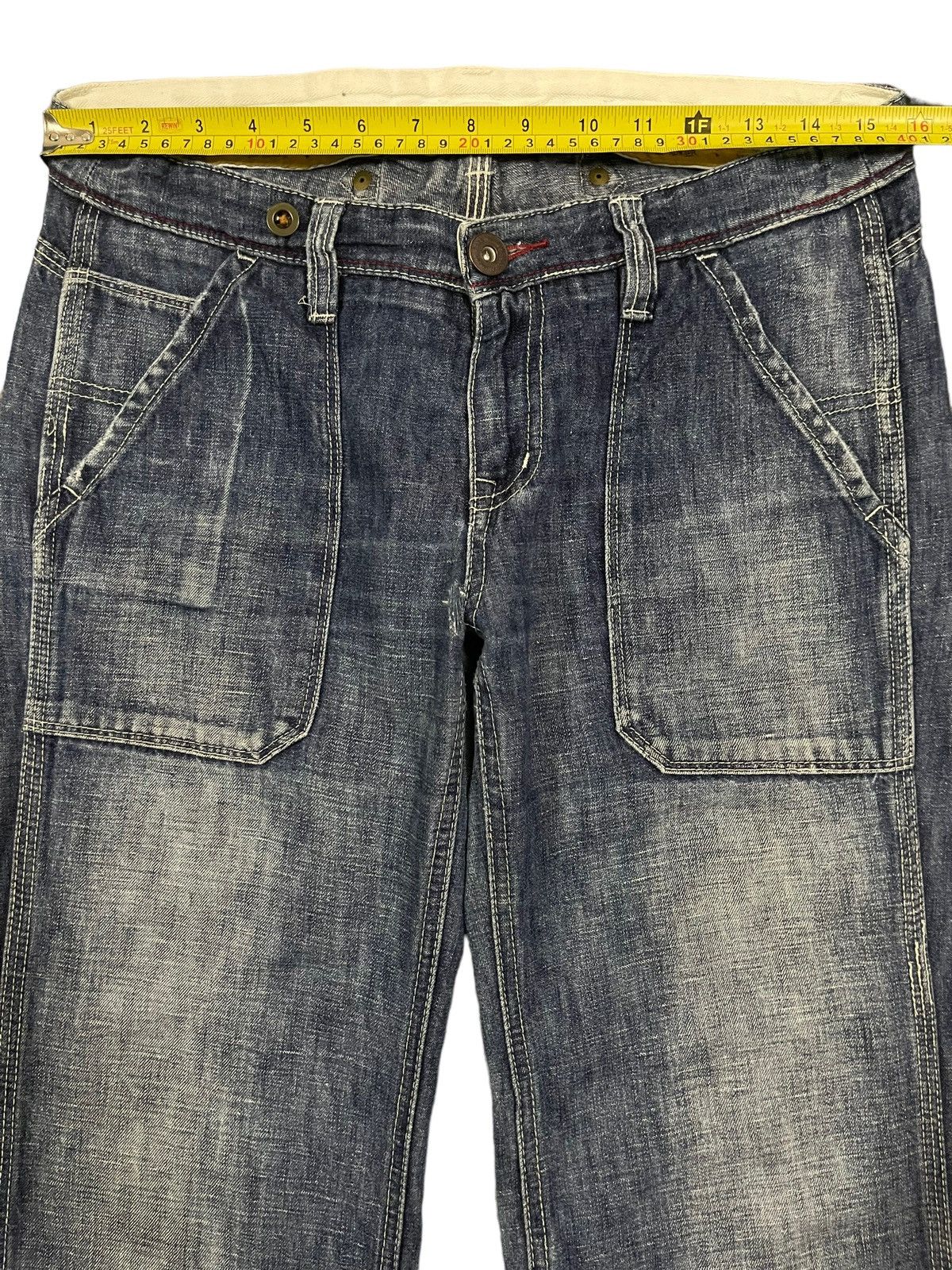 14th Addiction Vintage Japanese Brand Blue Wash Style Baggy Jeans Size US 31 - 8 Thumbnail