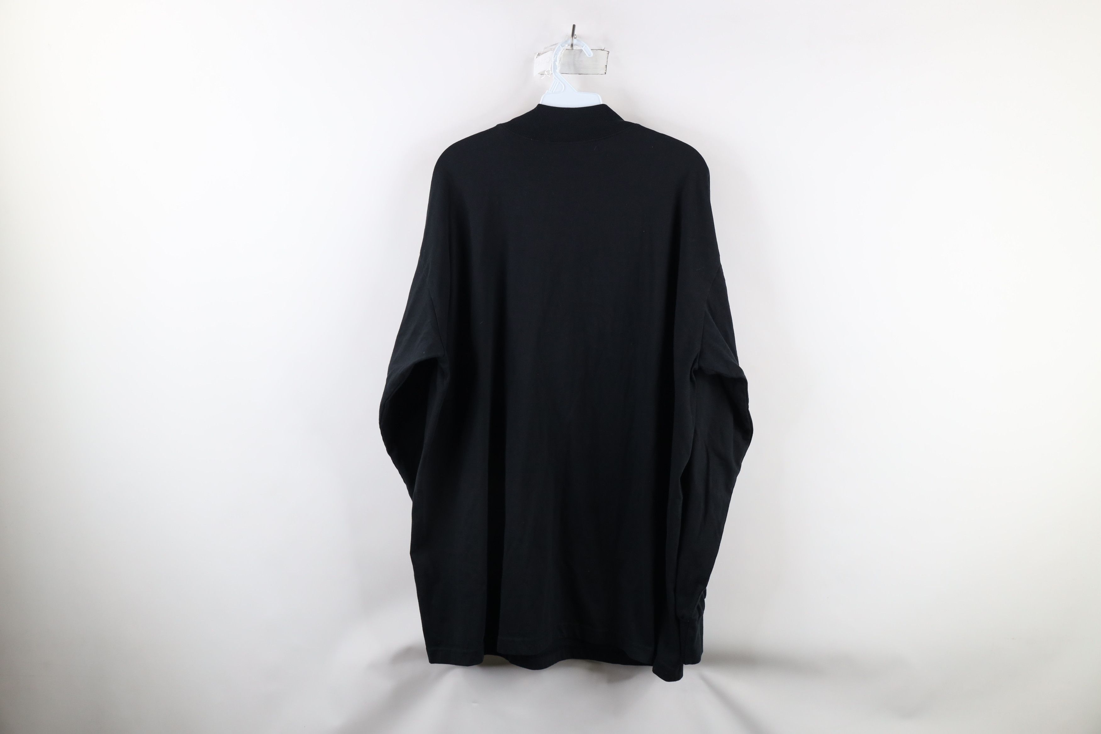Vintage Vintage 90s Streetwear Mock Neck Long Sleeve T-Shirt Black Size US L / EU 52-54 / 3 - 6 Thumbnail