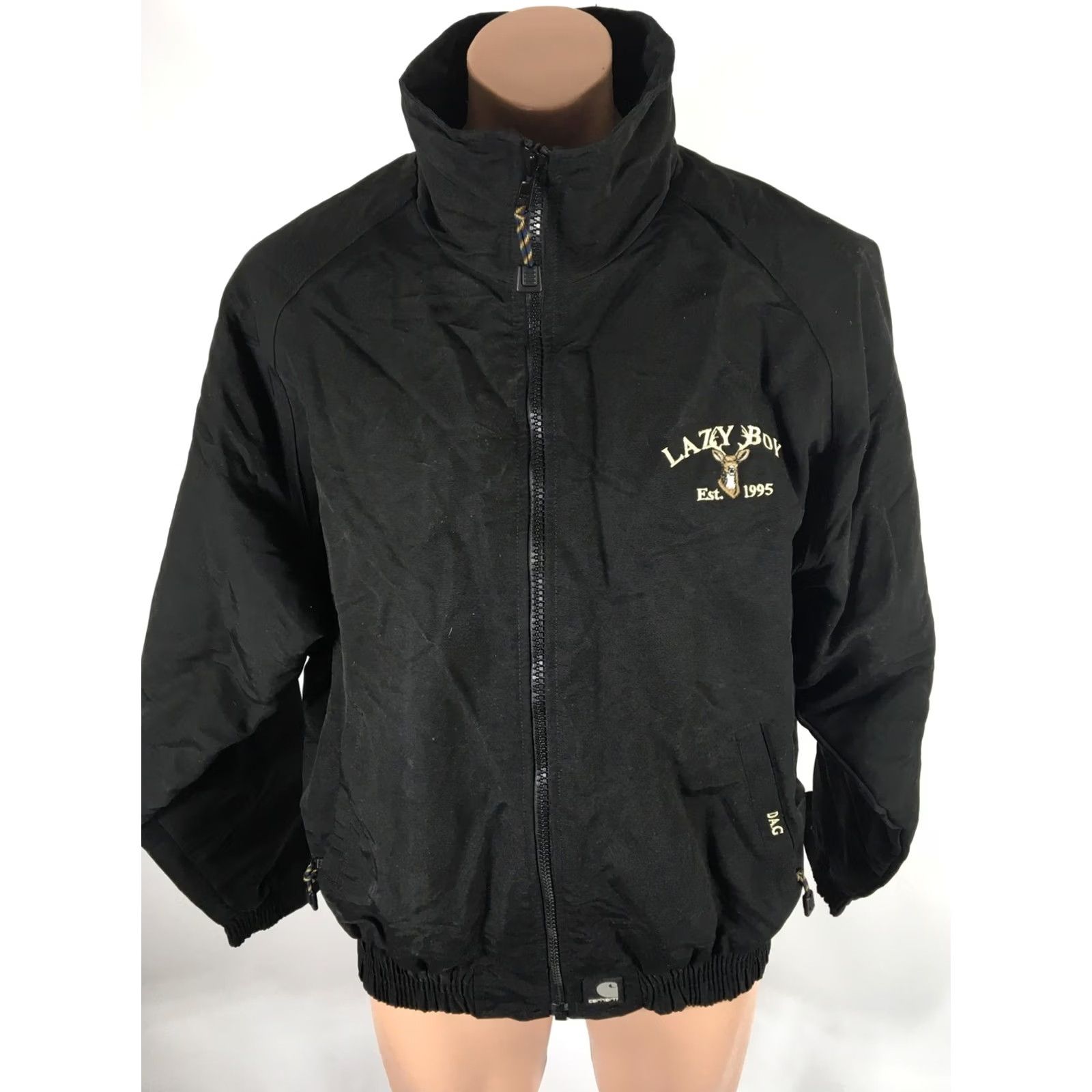 Carhartt VINTAGE Carhartt Insulated Windbreaker Winter Jacket Men's Sz L Black Nylon Softshell Polyester Lining Size US L / EU 52-54 / 3 - 3 Thumbnail