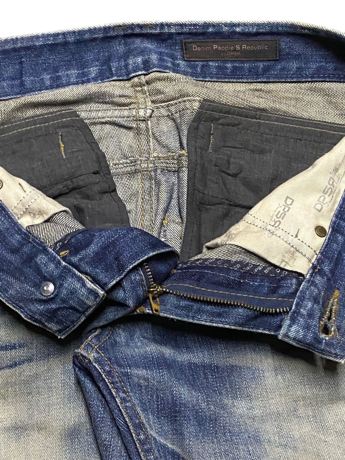 POST ARCHIVE FACTION (PAF) Denim People Republic Distressed Blue Black Size US 33 - 12 Thumbnail