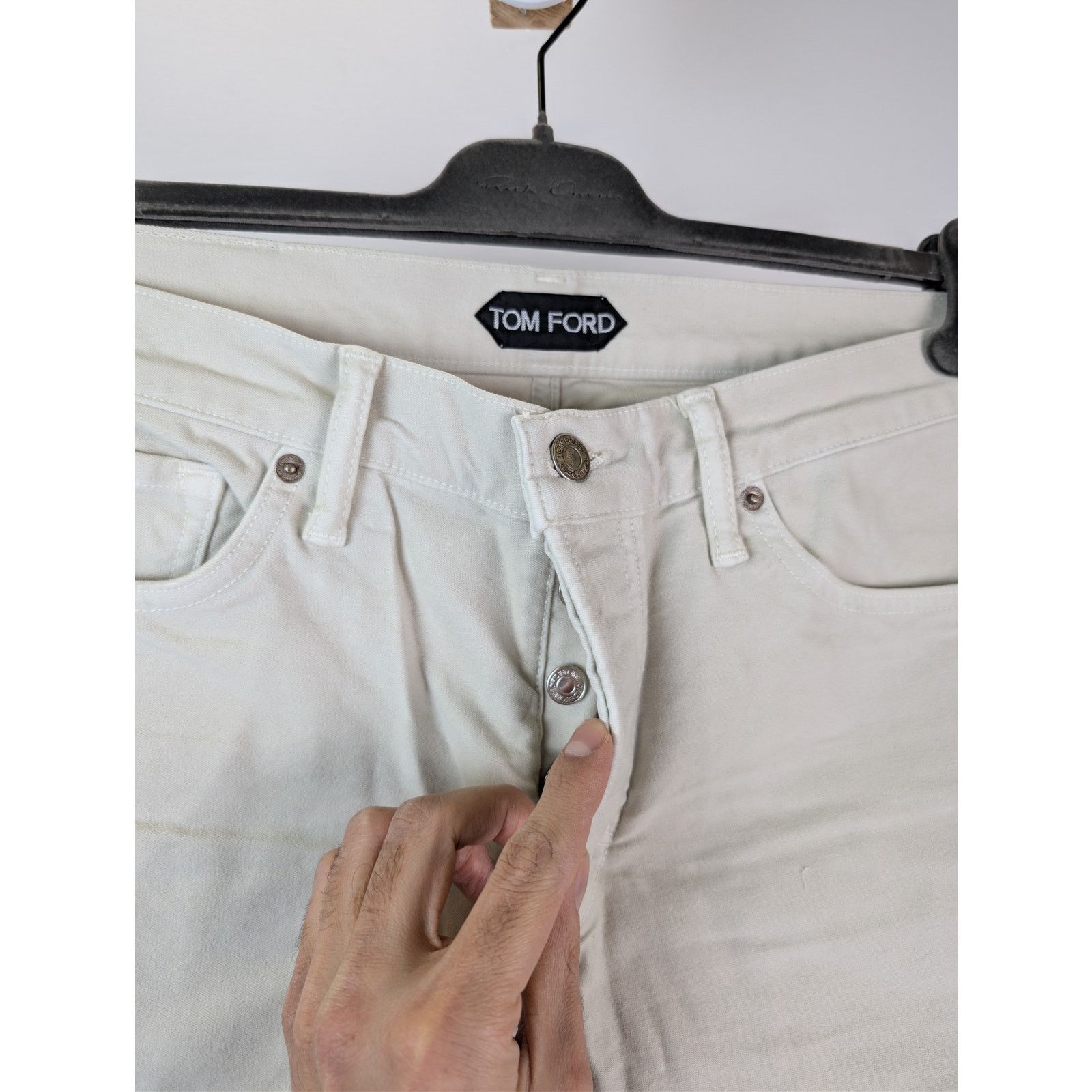 Tom Ford o1rshd1 Slim Fit Denim Jeans in Light Yellow 30 Size US 30 / EU 46 - 7 Thumbnail