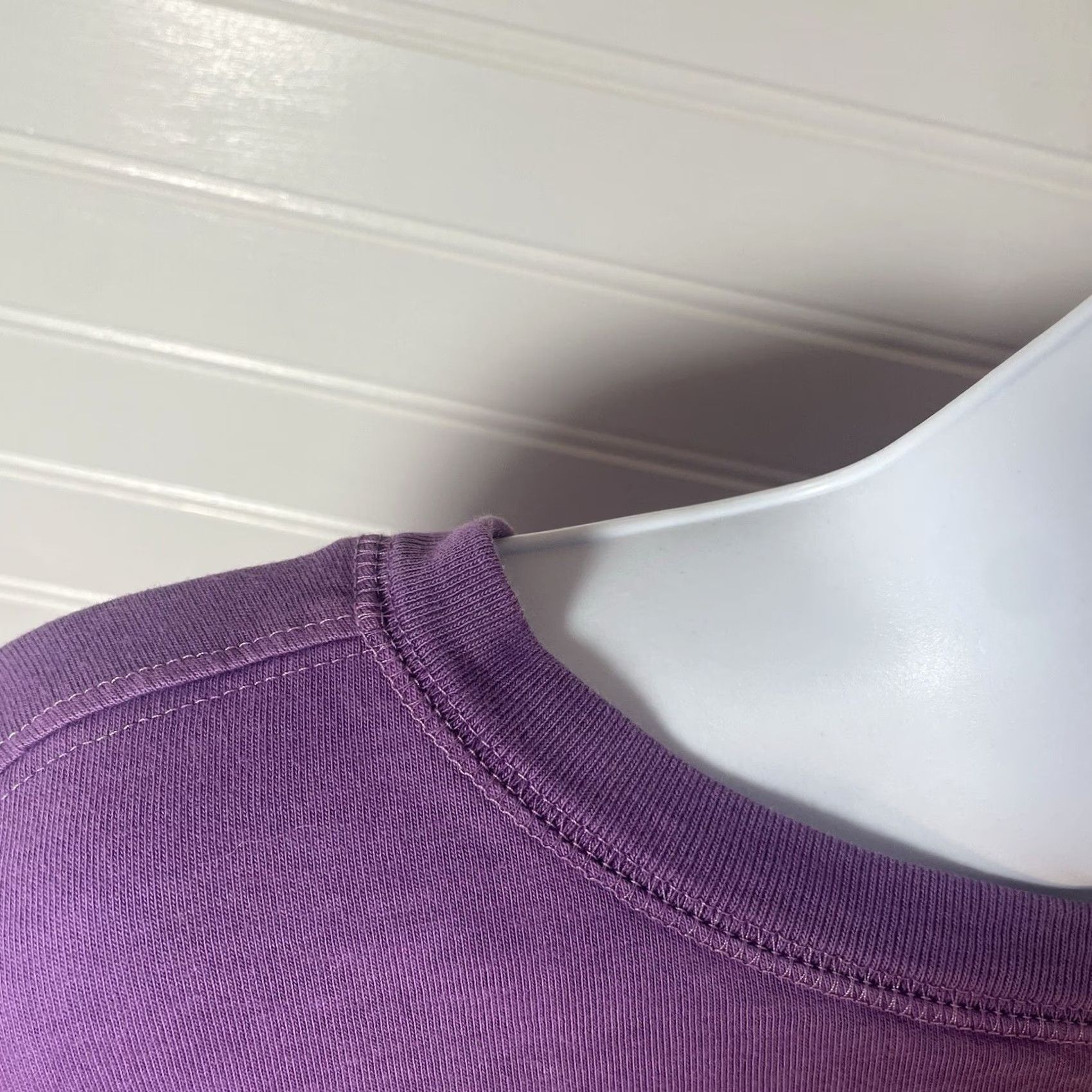 Old Navy VINTAGE? No. Old Navy Long Sleeve Shirt Women L Purple Knit Pullover Wide Neck Side Slits 704755-05 Size L / US 10 / IT 46 - 5 Thumbnail
