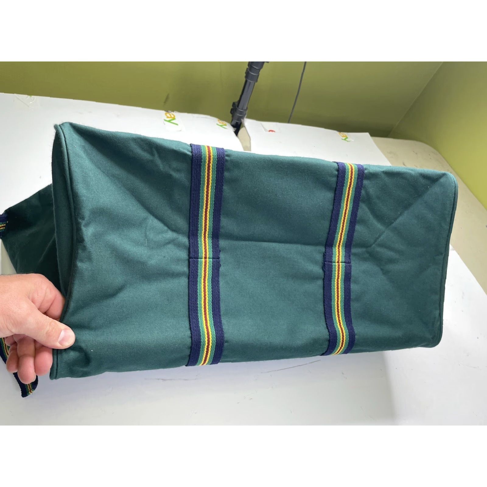 Polo Ralph Lauren VINTAGE Polo Ralph Lauren Duffle Bag Unisex Adults Large Green Canvas Logo Buckle Strap 90s Classic Travel Size US L / EU 52-54 / 3 - 4 Thumbnail