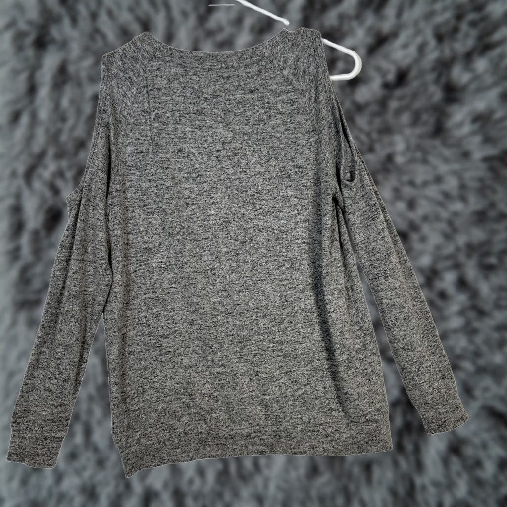 Vintage Philosophy Grey Shoulderless Long Sleeve Pullover Blouse Women Size S Size S / US 4 / IT 40 - 1 Thumbnail