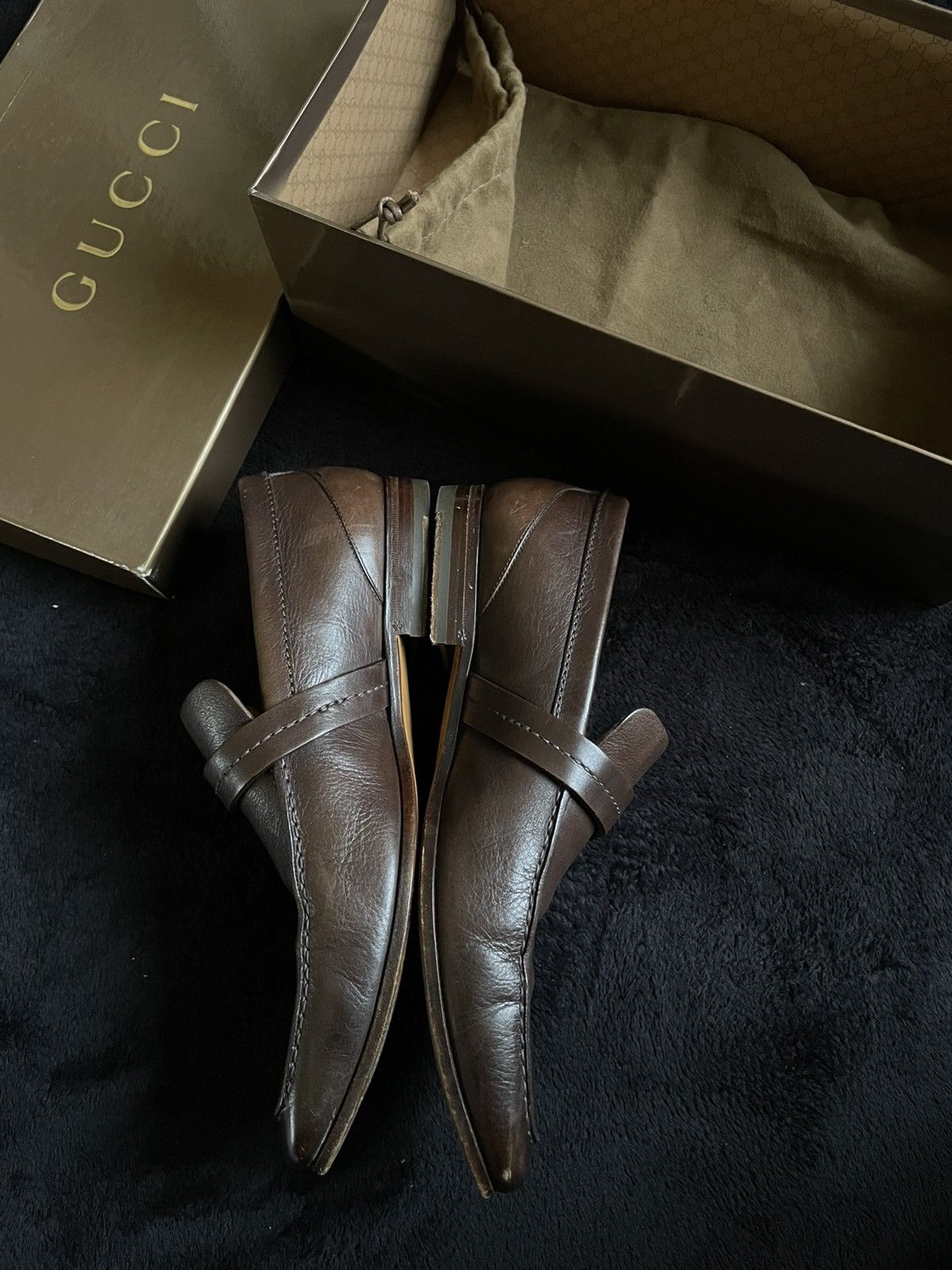 Gucci Vintage Loafers Gucci Leather Shoes Men‘s Size 41 Size US 8 / EU 41 - 4 Thumbnail