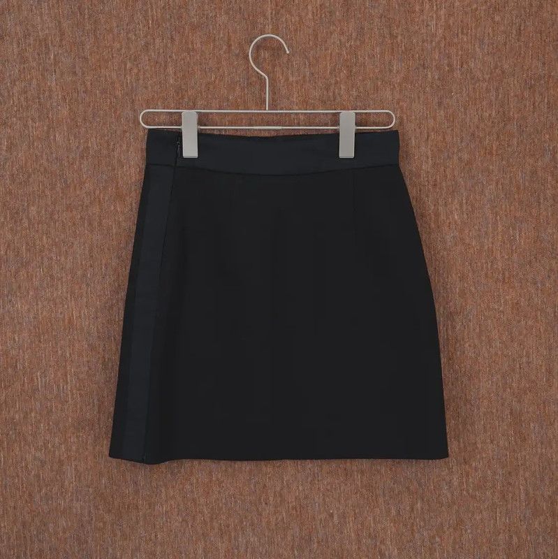 Miu Miu Miu Miu Black Logo Mini Skirt 0089 Size 23" - 1 Thumbnail