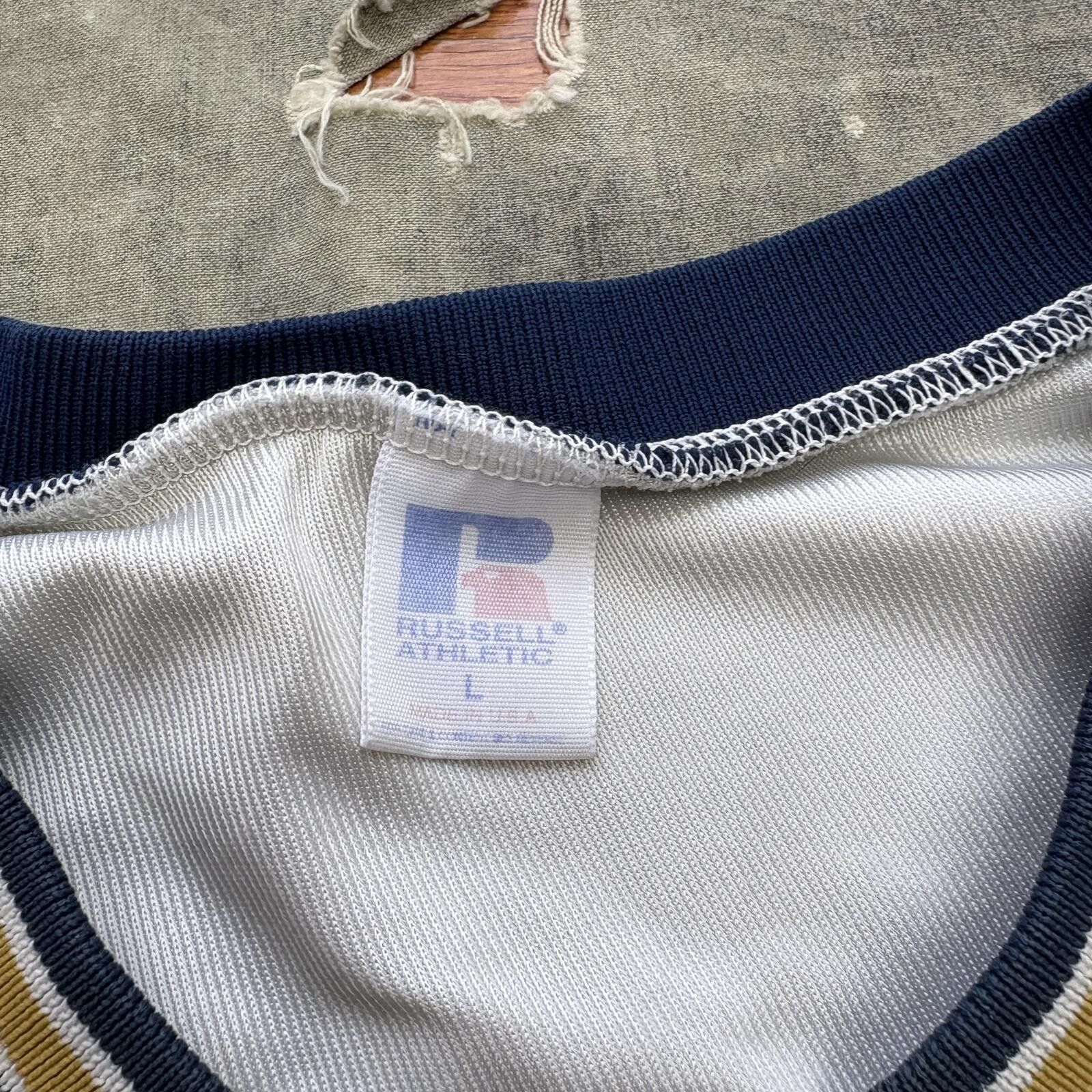 Russell Athletic Vintage 80s Russell Athletic Wynne Mesh Crop Football Jersey Size US L / EU 52-54 / 3 - 3 Thumbnail