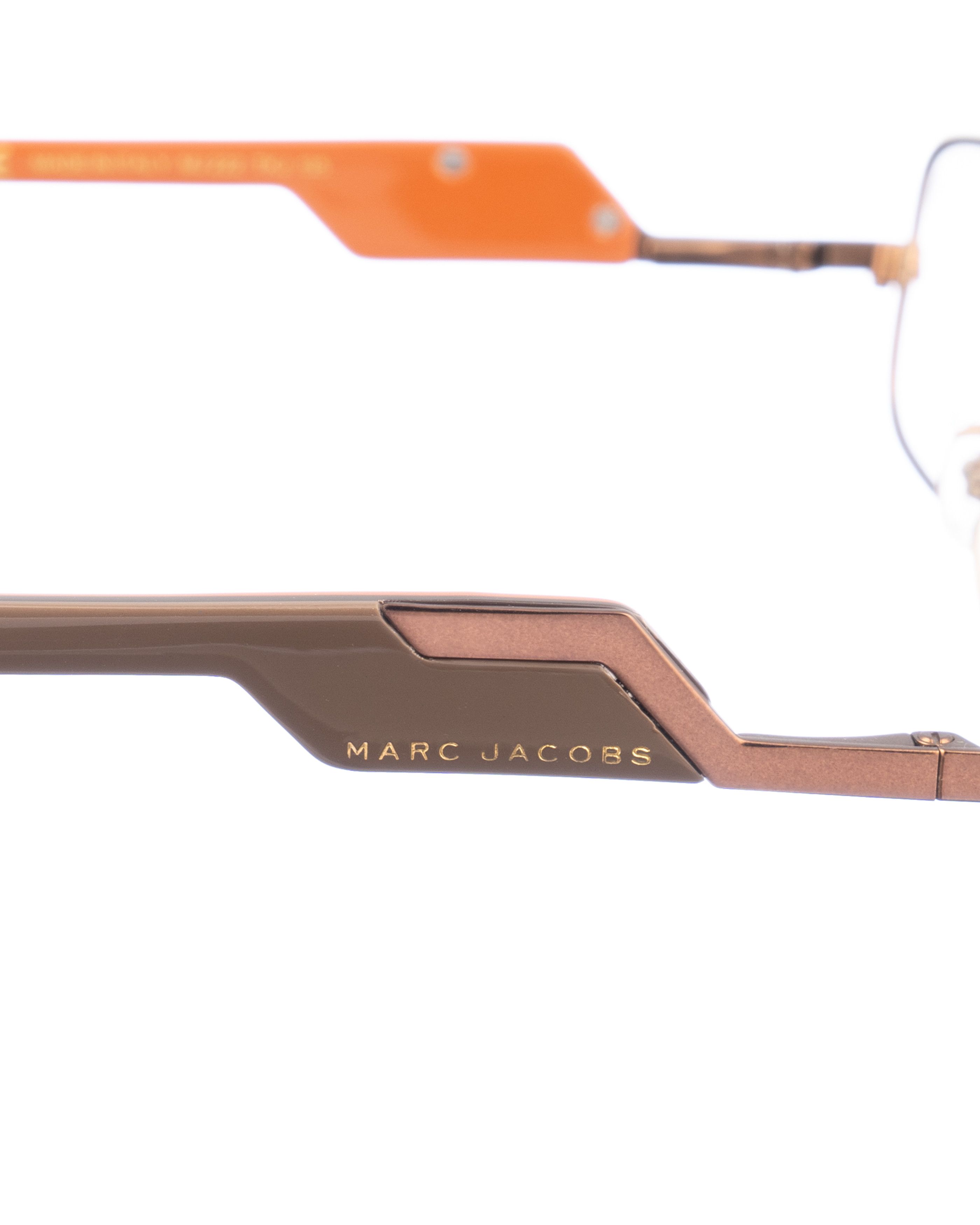 Marc Jacobs Marc Jacobs 00s Caramel Brown Rectangular Glasses Size ONE SIZE - 2 Thumbnail