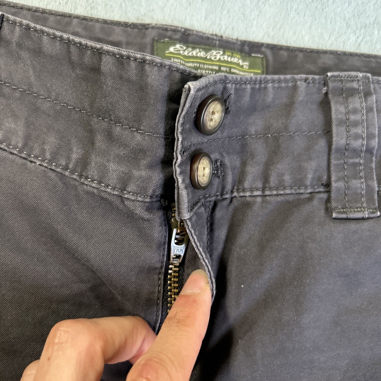 Eddie Bauer Straight Cargo Pants Wms 10 36x30 Hamilton Utility Surplus Size 36" / US 14 / IT 50 - 6 Thumbnail