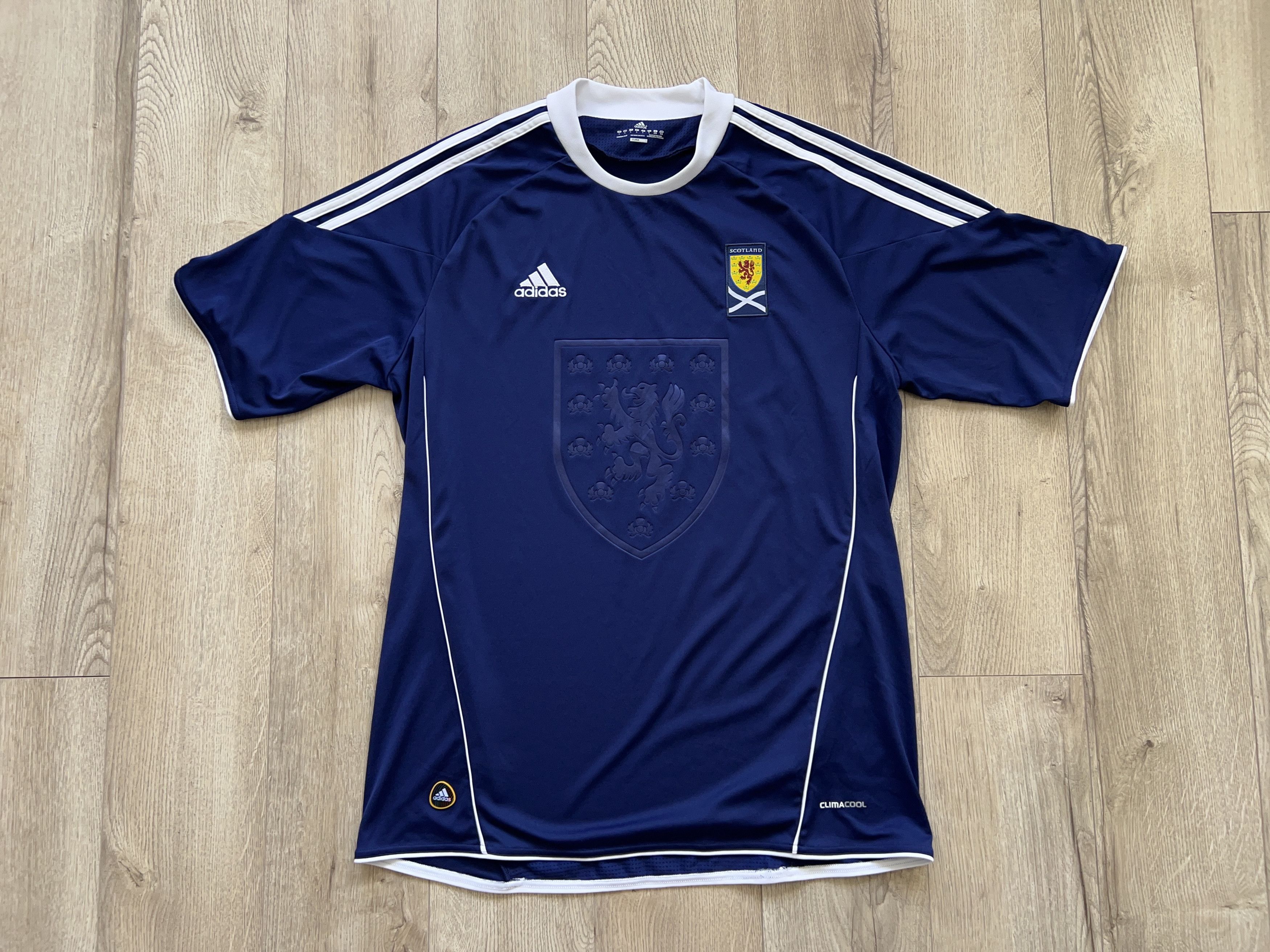 Adidas Scotland 2010 2011 Home Football Soccer Shirt Jersey Size US L / EU 52-54 / 3 - 1 Thumbnail