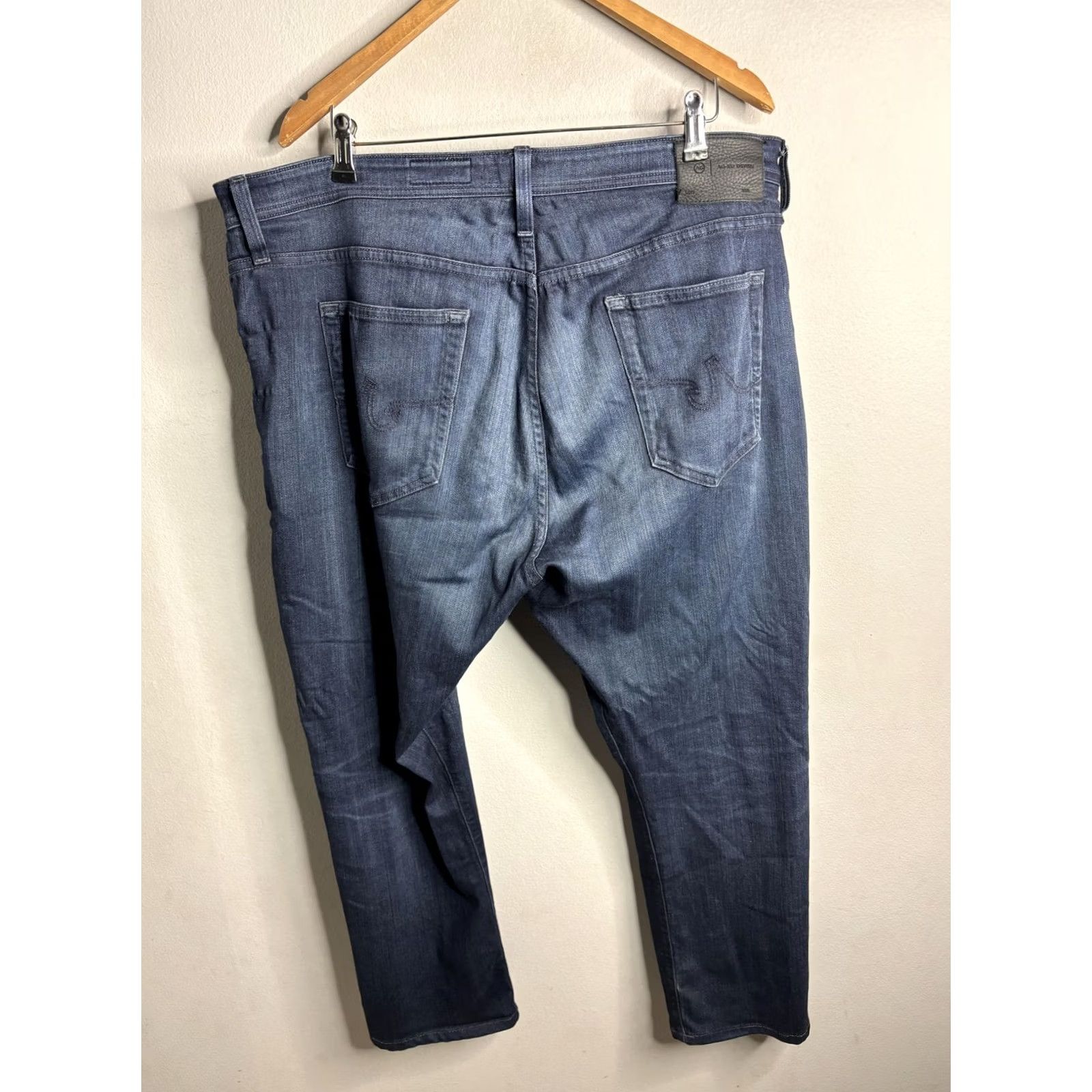 Denime AG Adriano Goldschmied Everett Jeans Mens 37x31 Blue Slim Straight Denim Size US 37 - 5 Thumbnail