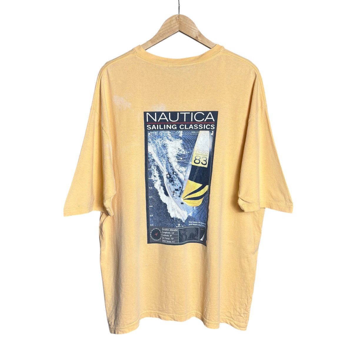 Nautica × Vintage Vintage 90s Nautica Sailing Gear Distressed T-Shirt Size US L / EU 52-54 / 3 - 1 Thumbnail