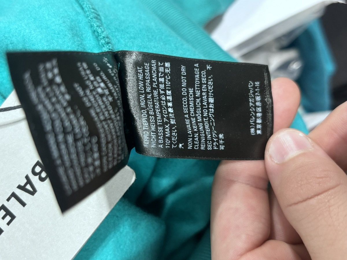 Balenciaga Balenciaga Teal Logo Hoodie Size US XS / EU 42 / 0 - 8 Thumbnail