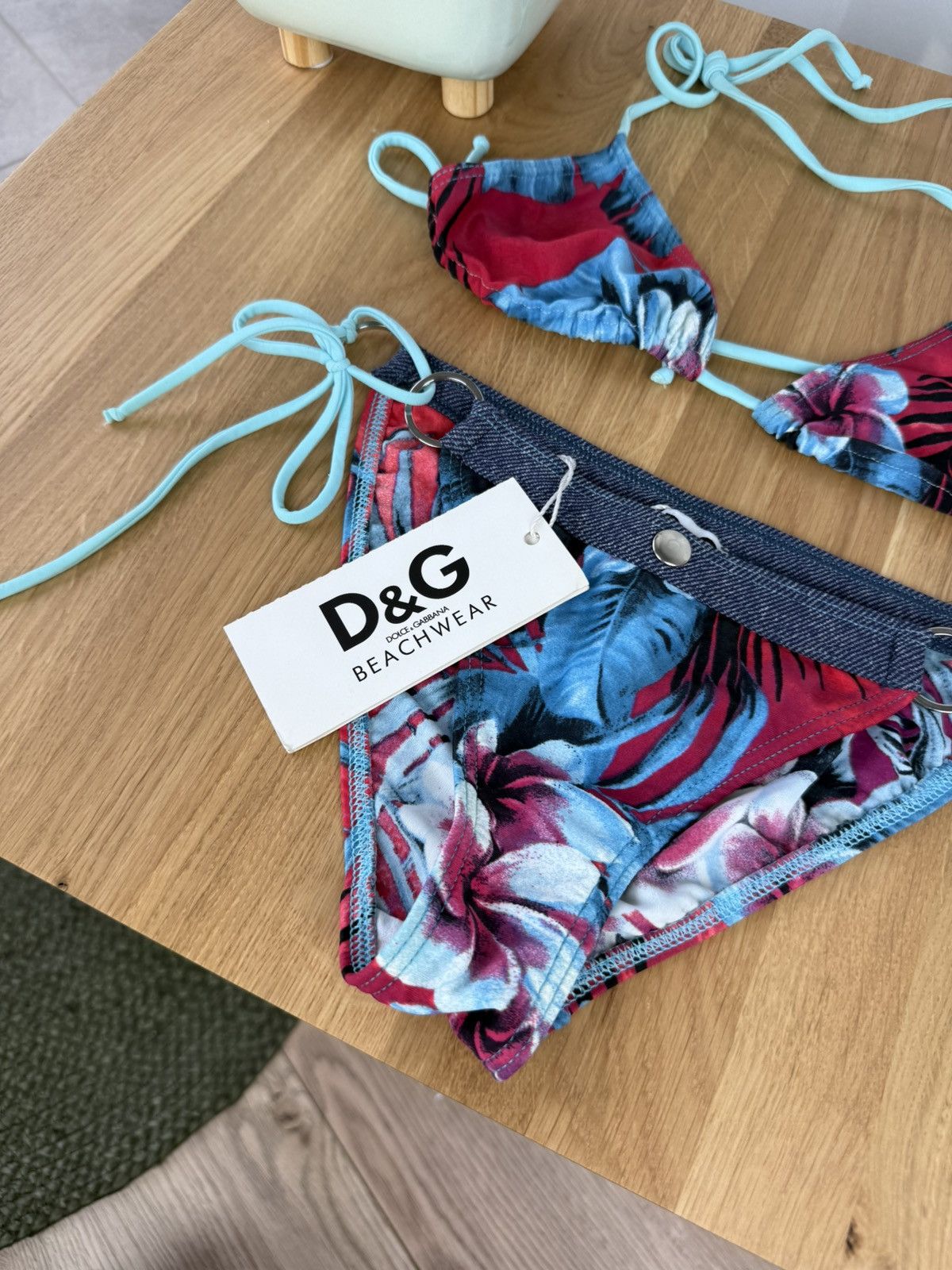 Dolce & Gabbana × Vintage Vintage DOLCE&GABBANA D&G Bikini Swimsuit Beachwear Size ONE SIZE - 2 Thumbnail