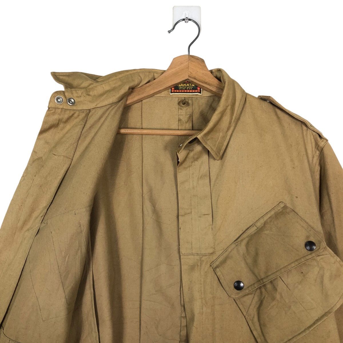 Japanese Brand Vintage Cargo Inspector Jacket Slant Pocket Military Nakata Size US L / EU 52-54 / 3 - 9 Thumbnail