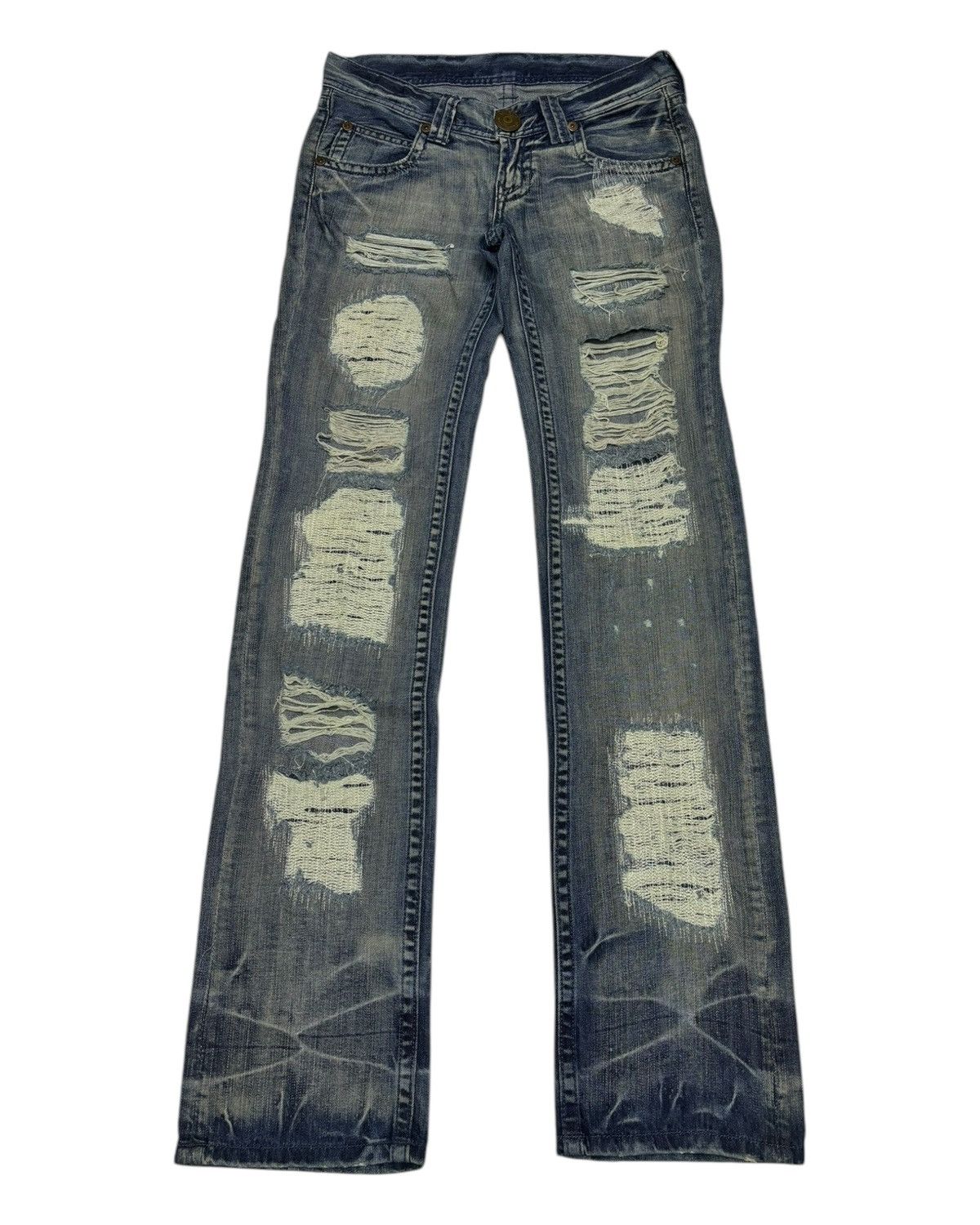 If Six Was Nine 🔥MURUA DISTRESSED DENIM HIGH RISE JEANS PUNK GOTHIC JEAN Size US 30 / EU 46 - 1 Thumbnail