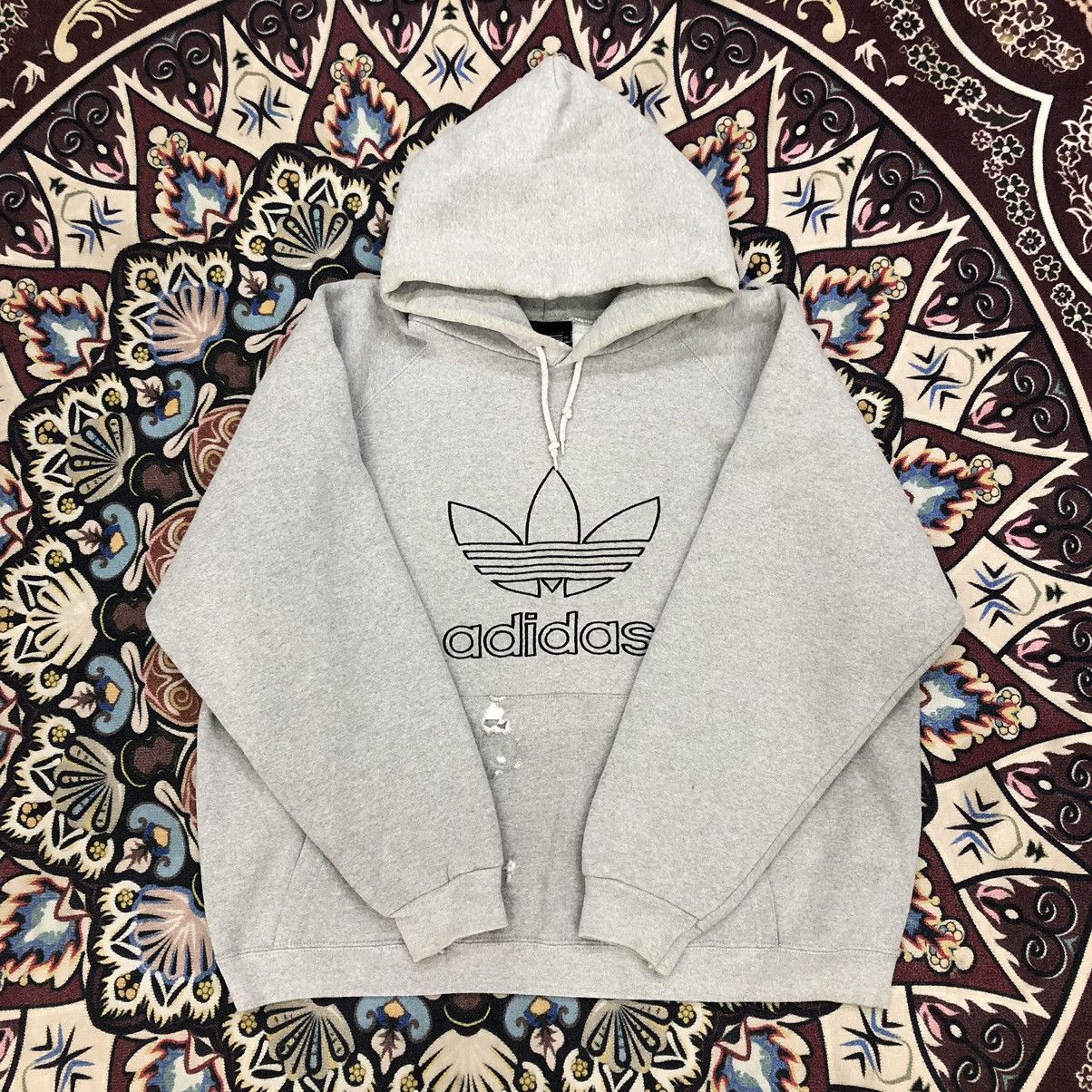 Adidas Vintage Adidas Embroidered Thrash Hoodie Sweatshirt Size US L / EU 52-54 / 3 - 1 Thumbnail