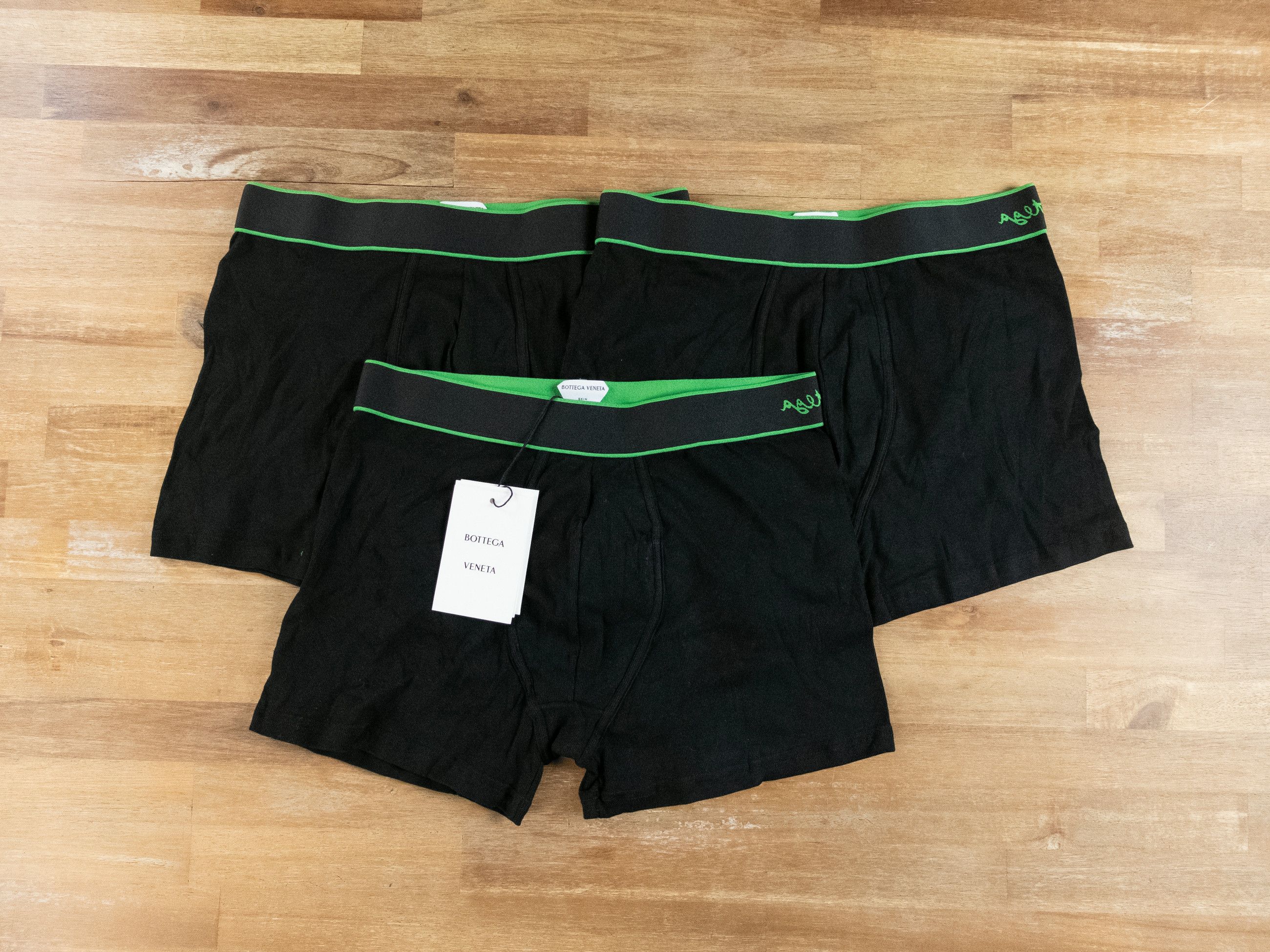 Bottega Veneta BOTTEGA VENETA pack of 3 black cotton boxer briefs Large Size 34 - 1 Thumbnail