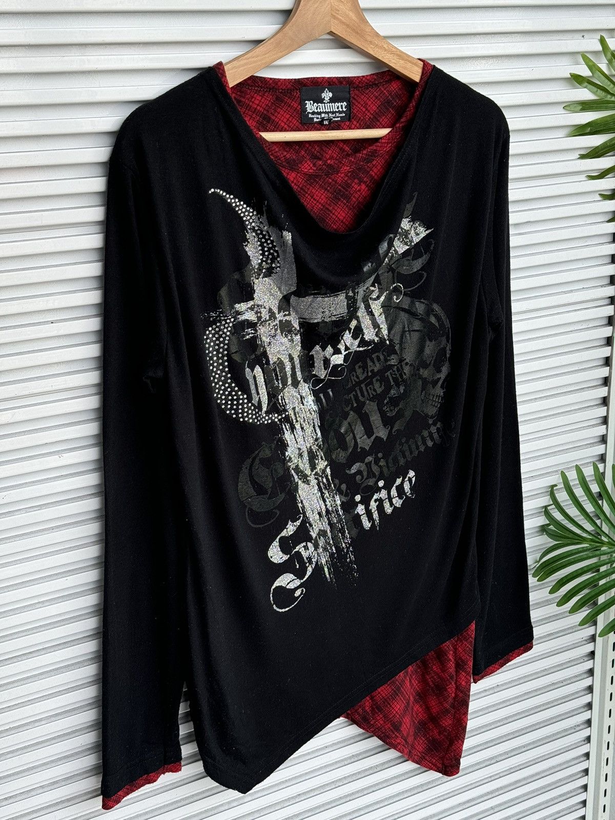 Japanese Brand Vintage Beaumere Keffiyeh Skulls Punk Riot Longsleeves Size US M / EU 48-50 / 2 - 2 Thumbnail