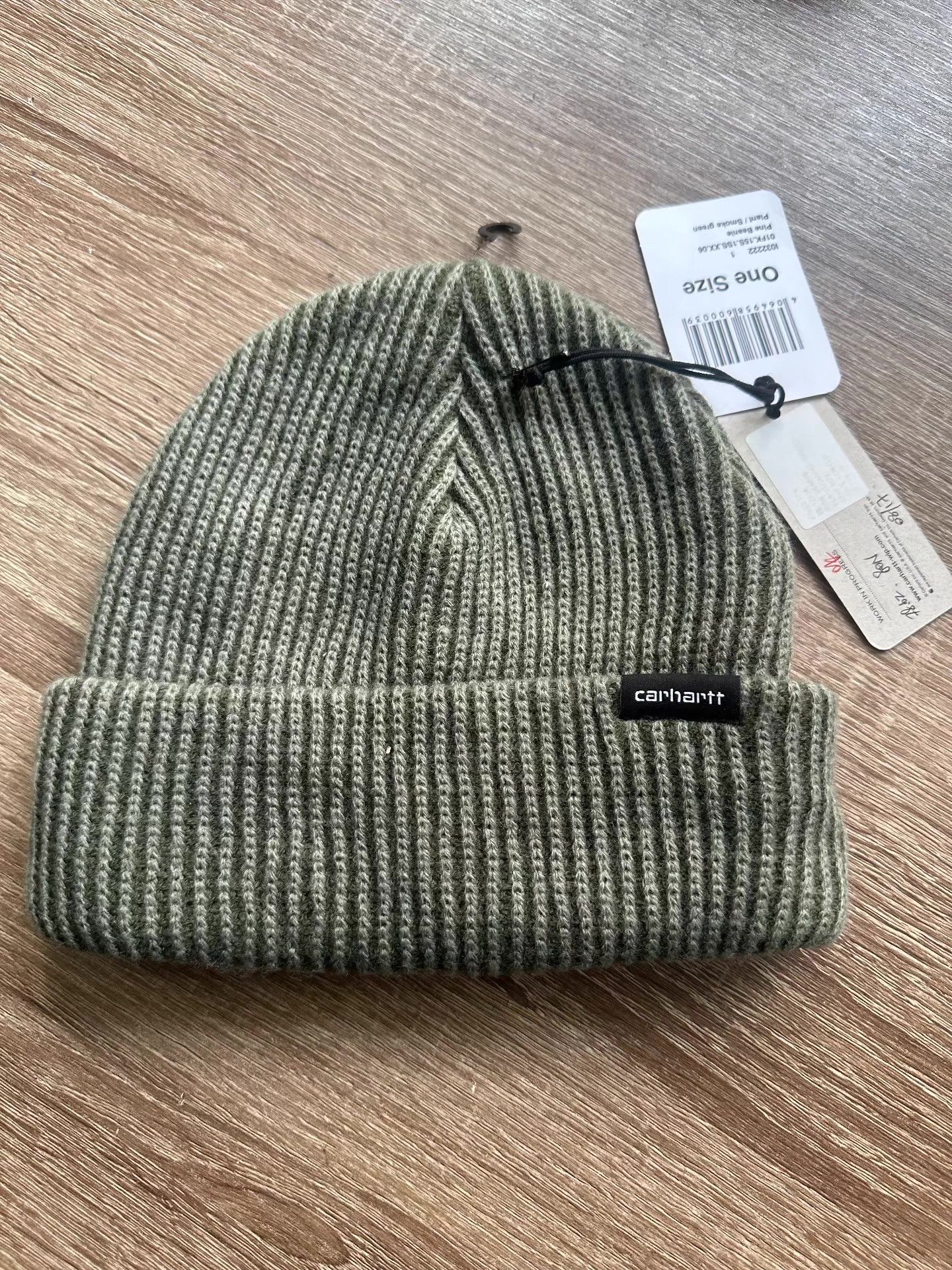 Carhartt Wip CARHARTT WIP Green Heavyweight Knit Beanie Ｑ22 Size ONE SIZE - 1 Thumbnail