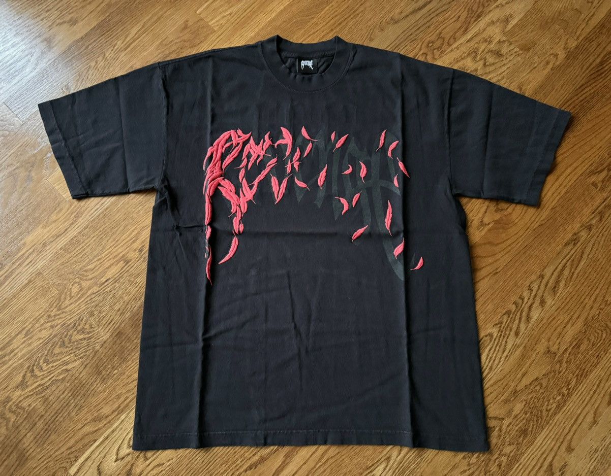 Revenge Large Revenge Juice Wrld Dove Tee Black Red Shirt Doves