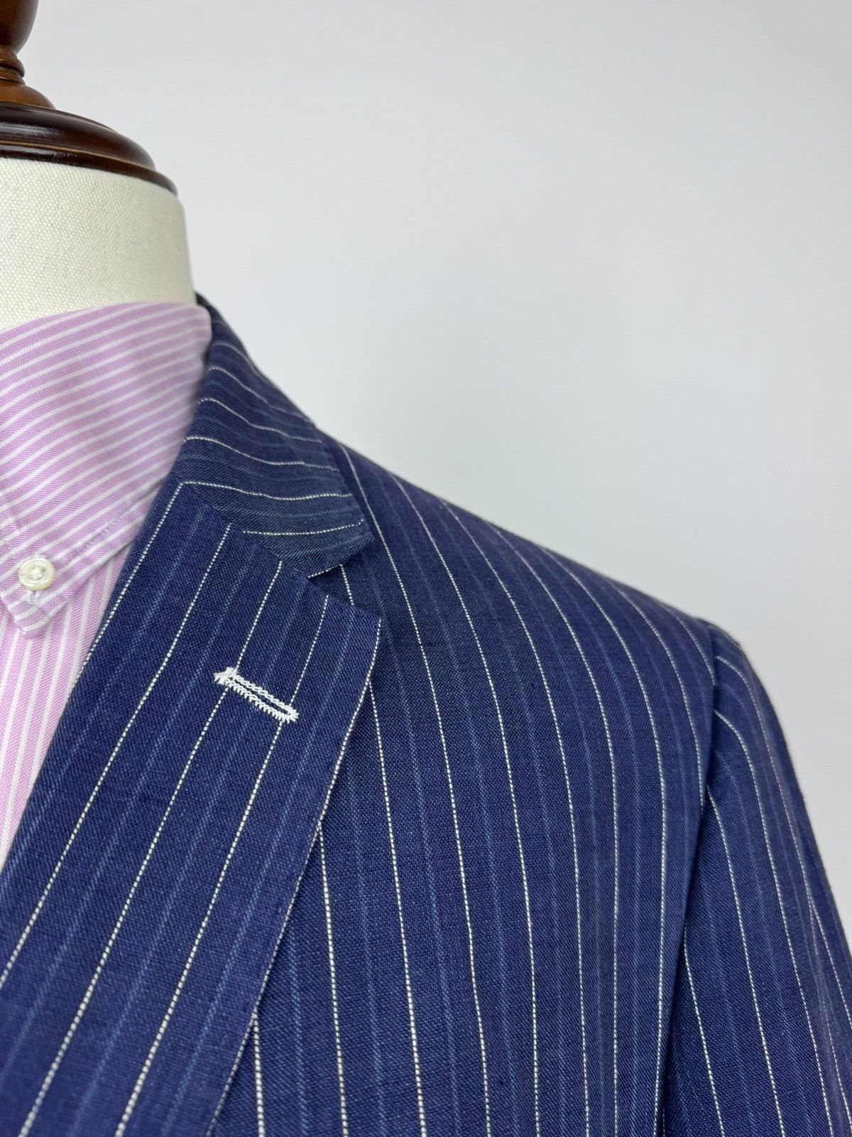 Marks & Spencer Mark&Spencer NOVA Luxury Fides Italian Fabric Linen Blazer Size 44R - 3 Thumbnail
