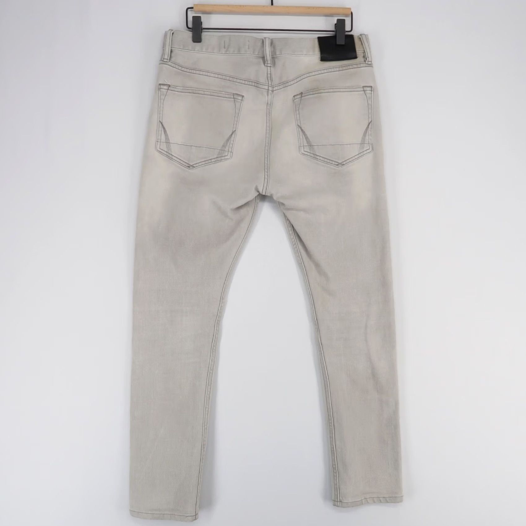 Allsaints AllSaints Jeans Mens 32 Gray Skinny Tapered Button Fly Stretch Denim Size US 32 / EU 48 - 2 Thumbnail
