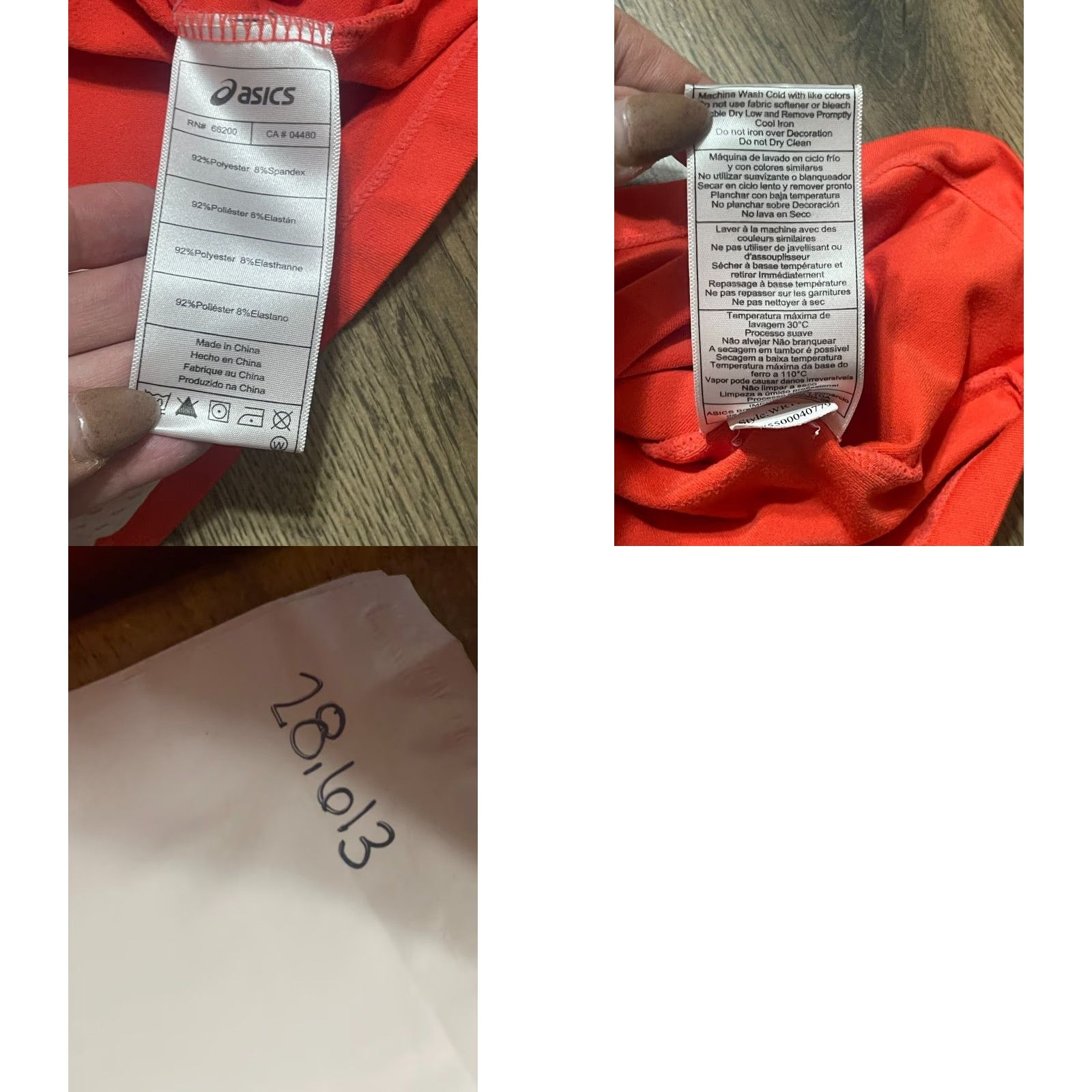 Asics ASICS Shirt Women Medium Orange 1/4 Zip Long Sleeve Logo - Casual Modern Basic Regular Fit - Free Return Size M / US 6-8 / IT 42-44 - 8 Thumbnail