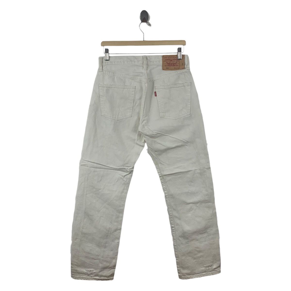 Levi's × Vintage Vintage LEVI’S lot 501 distressed white colour jeans Size 31" - 4 Thumbnail