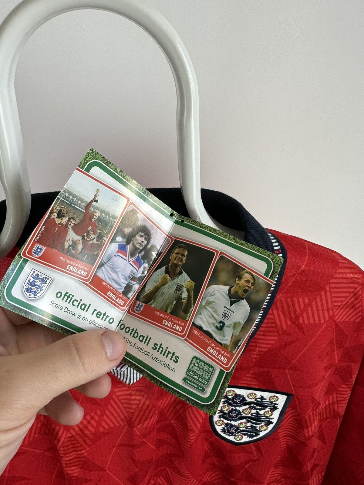 Vintage Score Draw Official Retro England Football Jersey Shirt Size US XXL / EU 58 / 5 - 5 Thumbnail