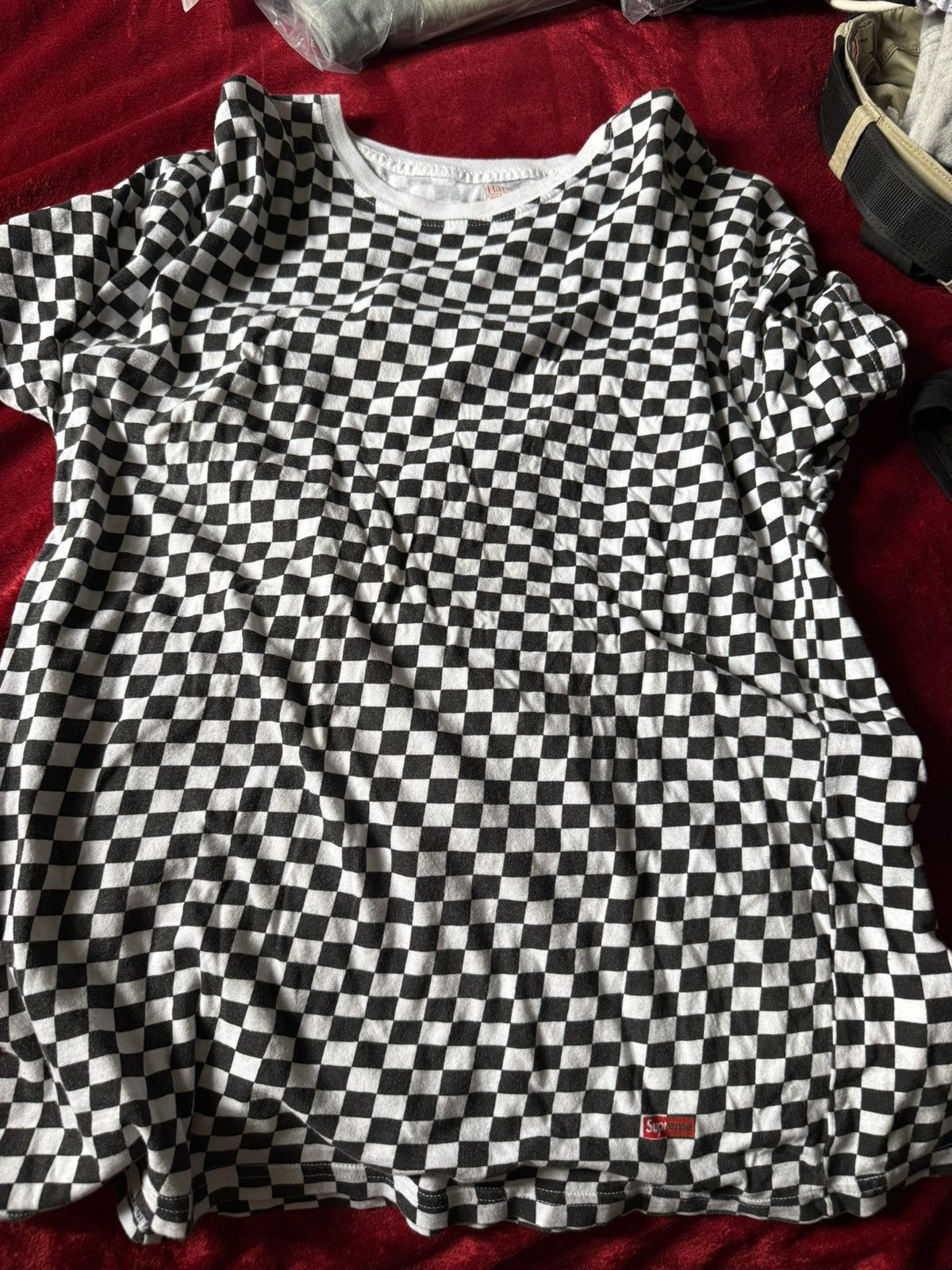 Supreme Supreme checkers t-shirt Size US L / EU 52-54 / 3 - 1 Thumbnail