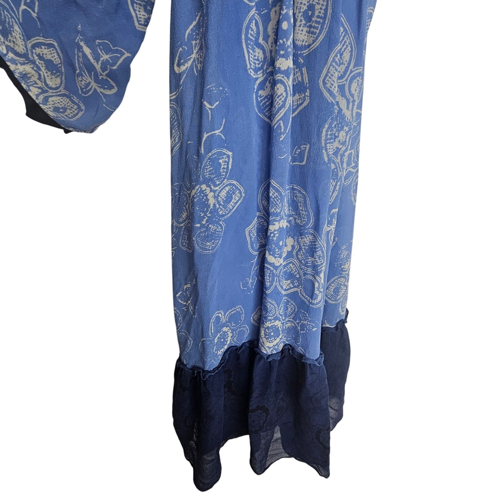 Anthropologie Moulinette Soeurs Anthropologie Silk Floral Overlay Dress Size S / US 4 / IT 40 - 4 Thumbnail