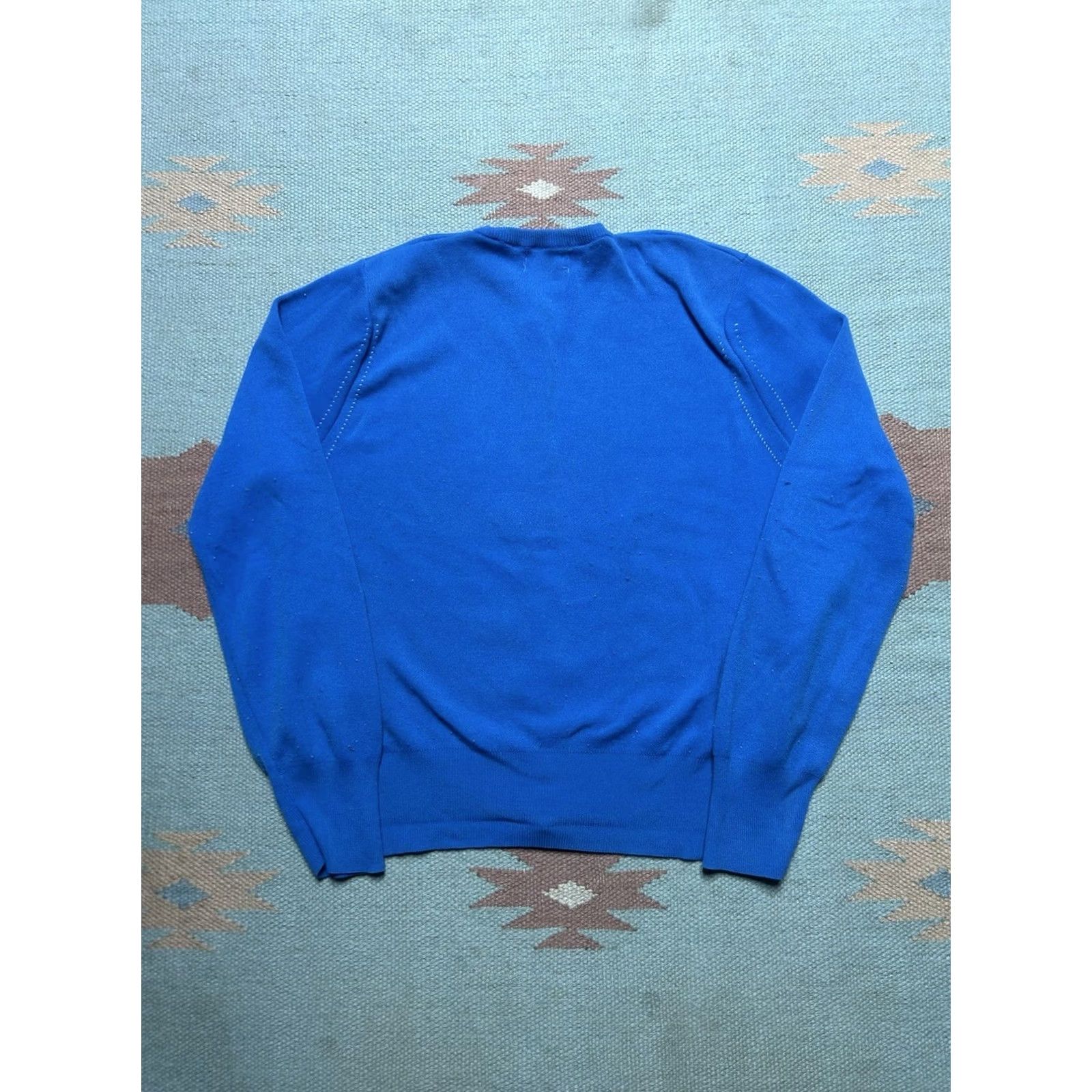 Vintage VINTAGE 1960s blue button front soft banlon nylon cardigan sweater women’s L Size L / US 10 / IT 46 - 4 Thumbnail