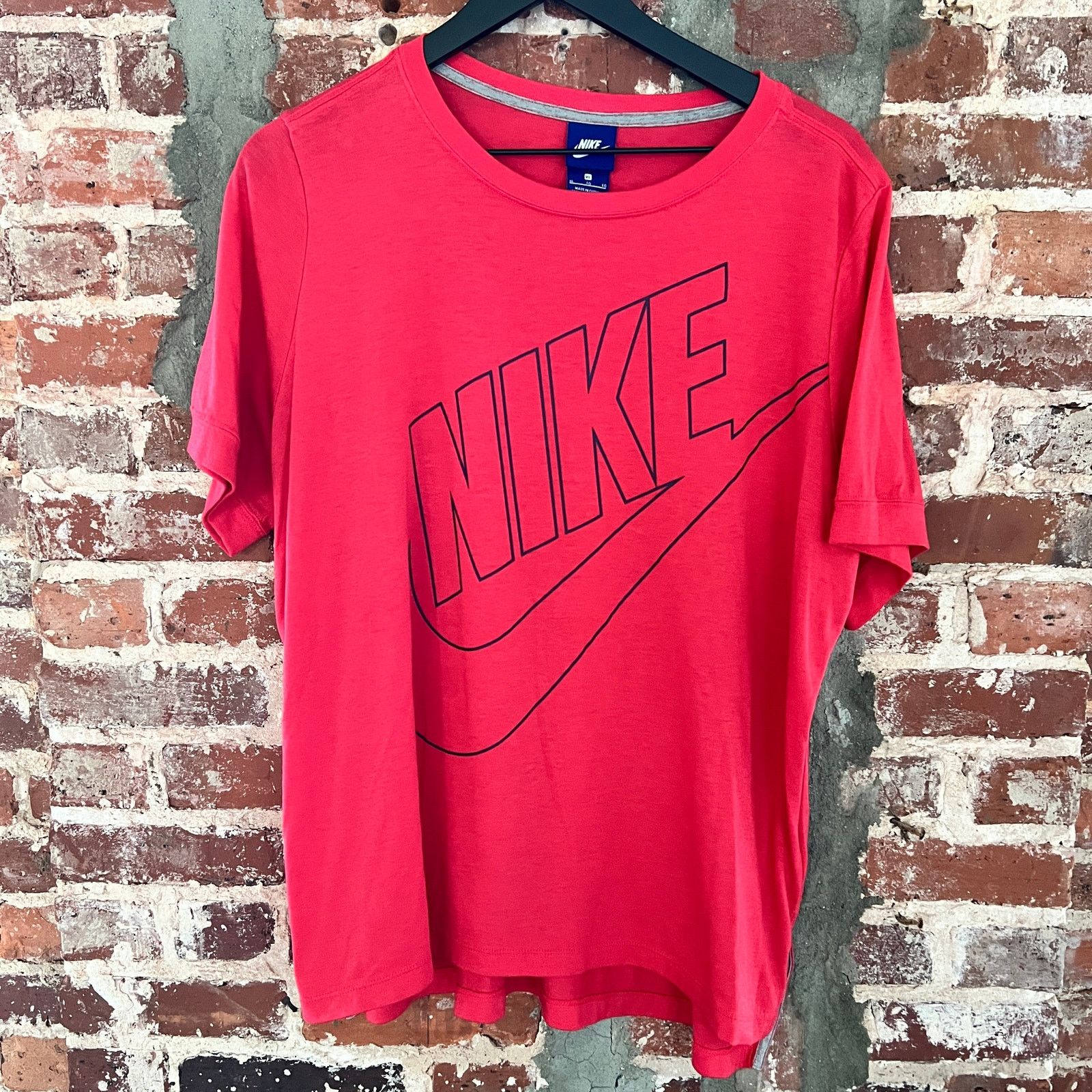Nike VTG 80s Nike Blue Label Men's Red SwooshT Shirt XL Size US XL / EU 56 / 4 - 2 Thumbnail