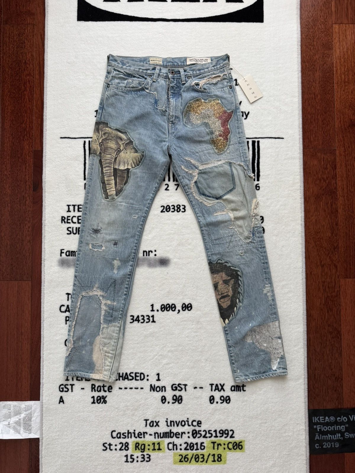 Kapital Kountry 14Oz Denim 5P Okabilly Africa Tribals Remake Size US 34 / EU 50 - 3 Thumbnail