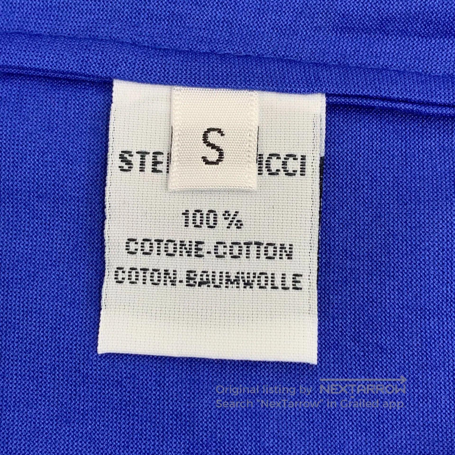 Stefano Ricci Stefano Ricci Dark Blue Eagle Embroidered Cotton Round Nec Size US S / EU 44-46 / 1 - 8 Thumbnail