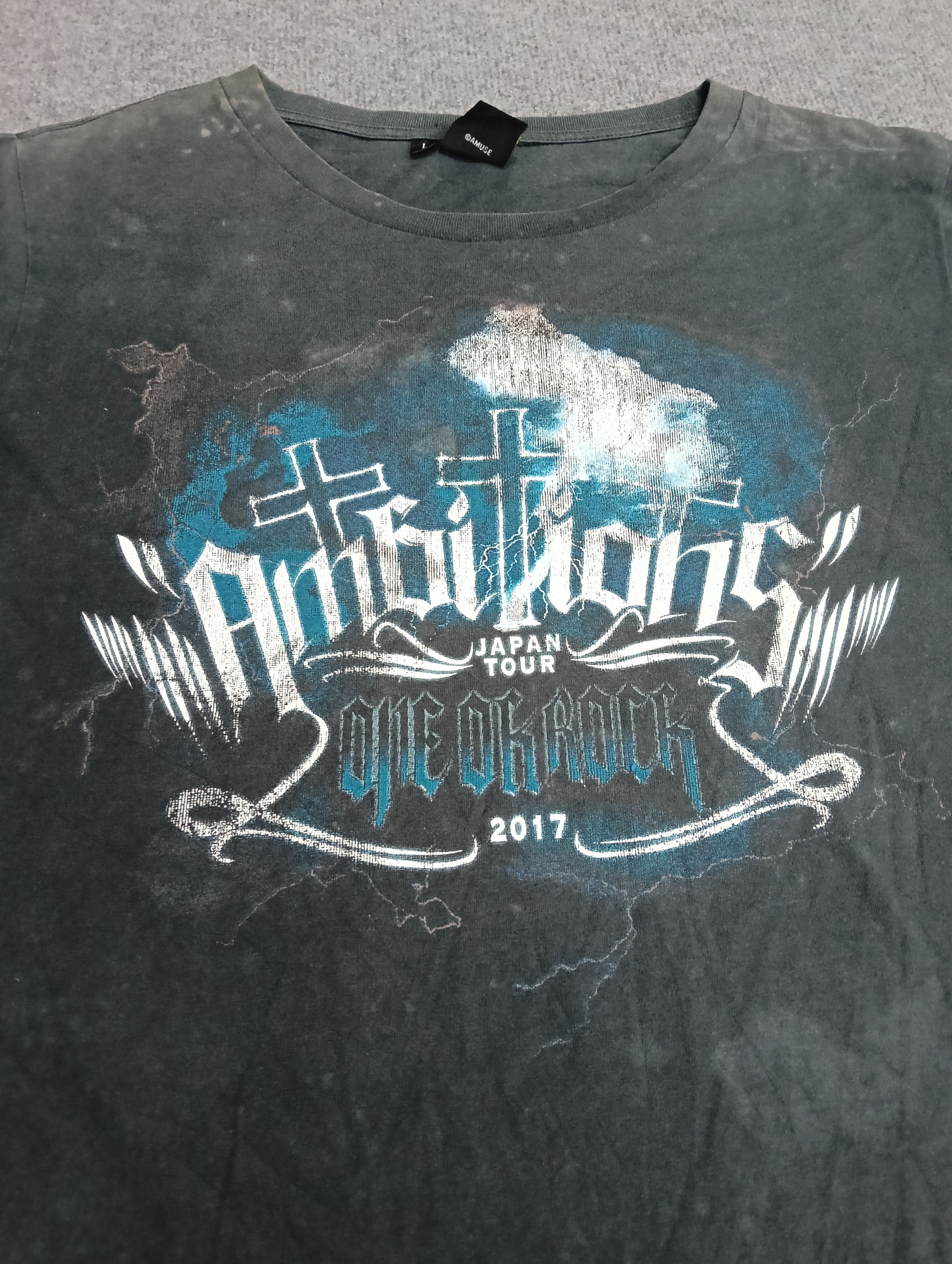 Band Tees × Japanese Brand One ok rock ambition Japan tour 2017 faded black. Size US L / EU 52-54 / 3 - 6 Thumbnail