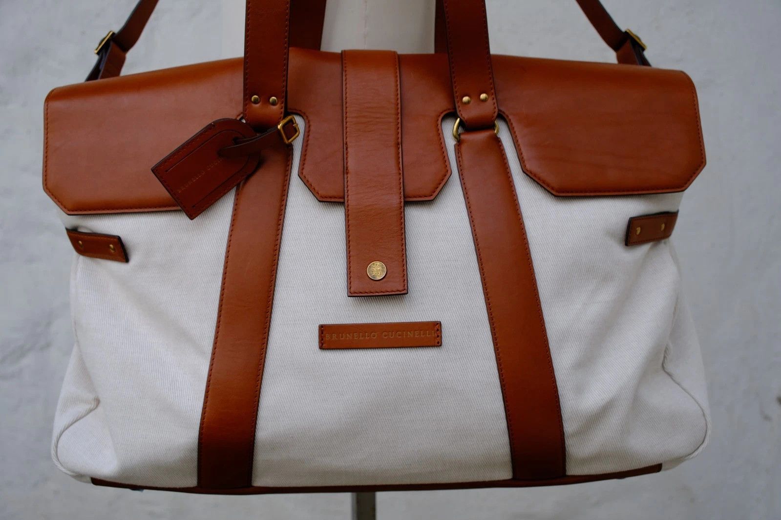 Brunello Cucinelli New Brunello Cucinelli Holdall Bag Weekender Travel Brown Size ONE SIZE - 1 Thumbnail