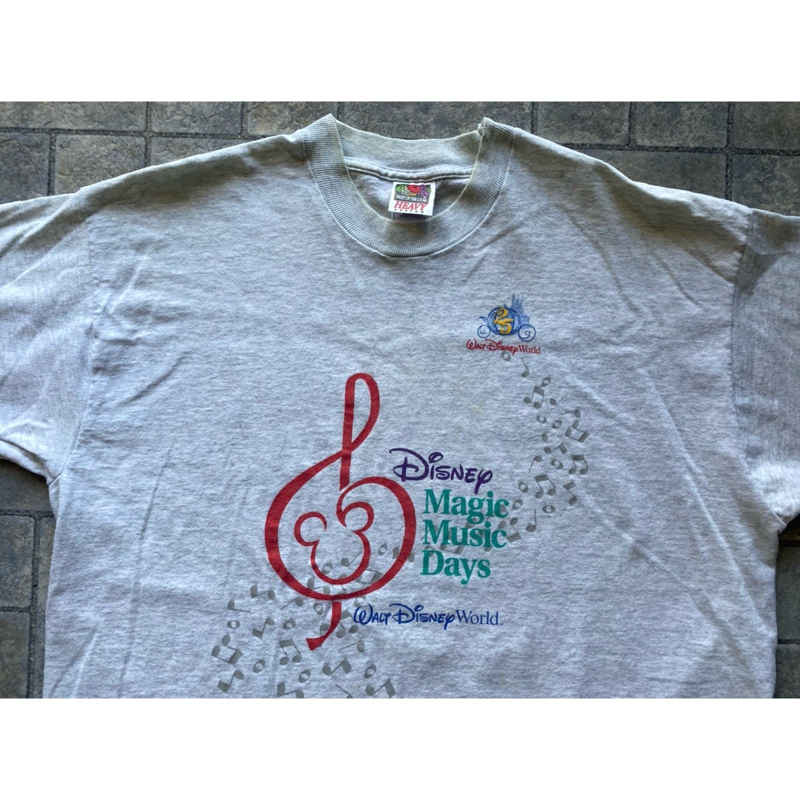 Fruit Of The Loom VINTAGE Disney Magic Music Days T Shirt Men’s XL Gray Short Sleeve Regular Fruit of the Loom World Size US XL / EU 56 / 4 - 5 Thumbnail