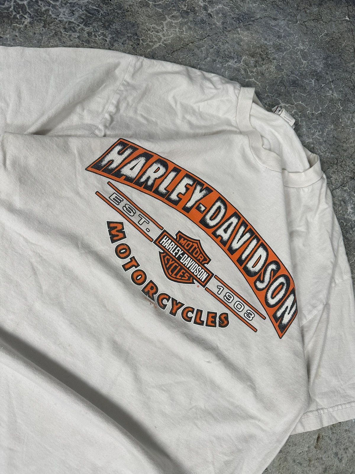 Harley Davidson × Vintage Vintage Thrashed Harley Davidson Tee Size US L / EU 52-54 / 3 - 2 Thumbnail