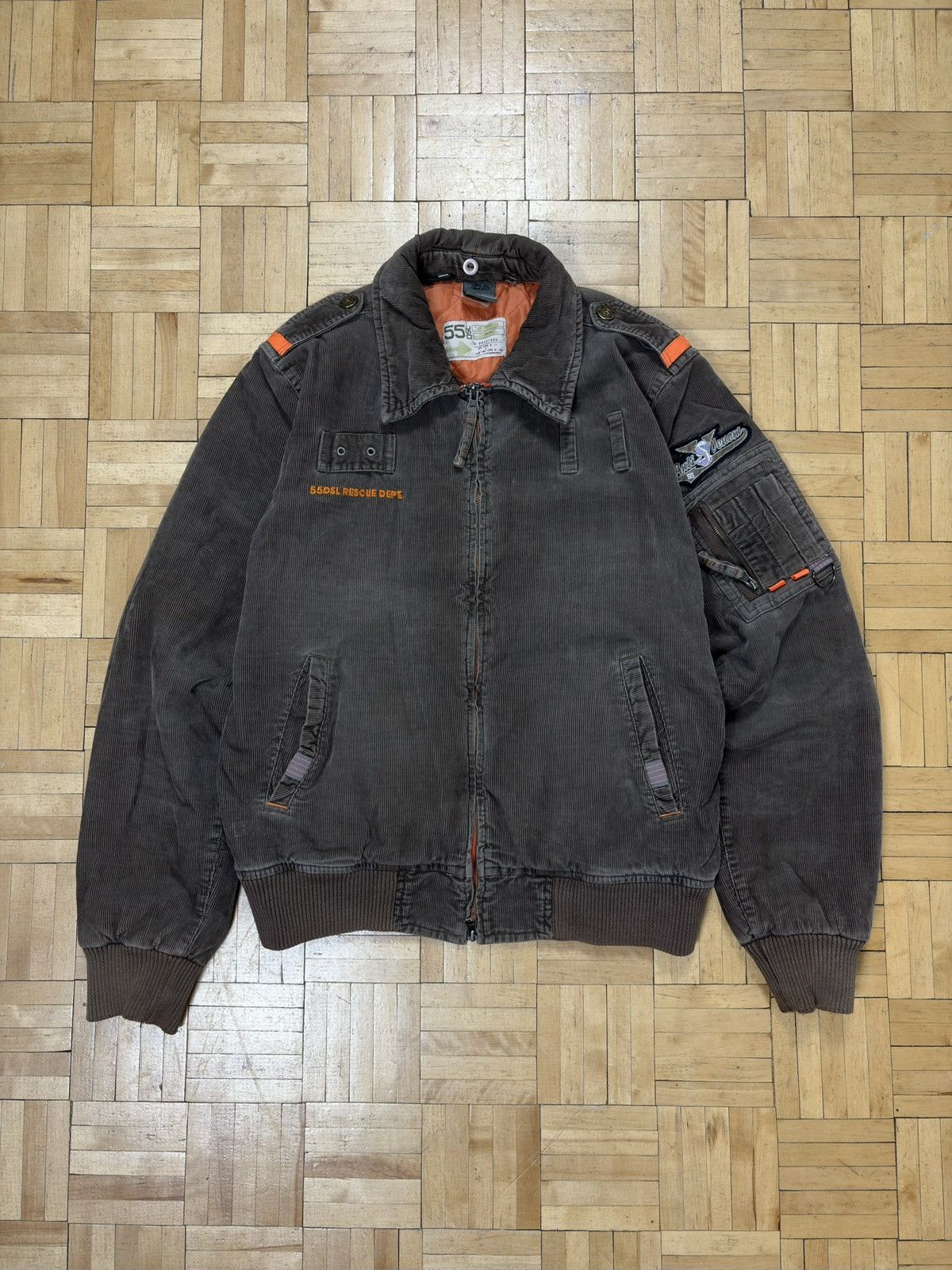 Diesel Rare Diesel 55DSL Corduroy Bomber Flyer Jacket Size US XL / EU 56 / 4 - 1 Thumbnail