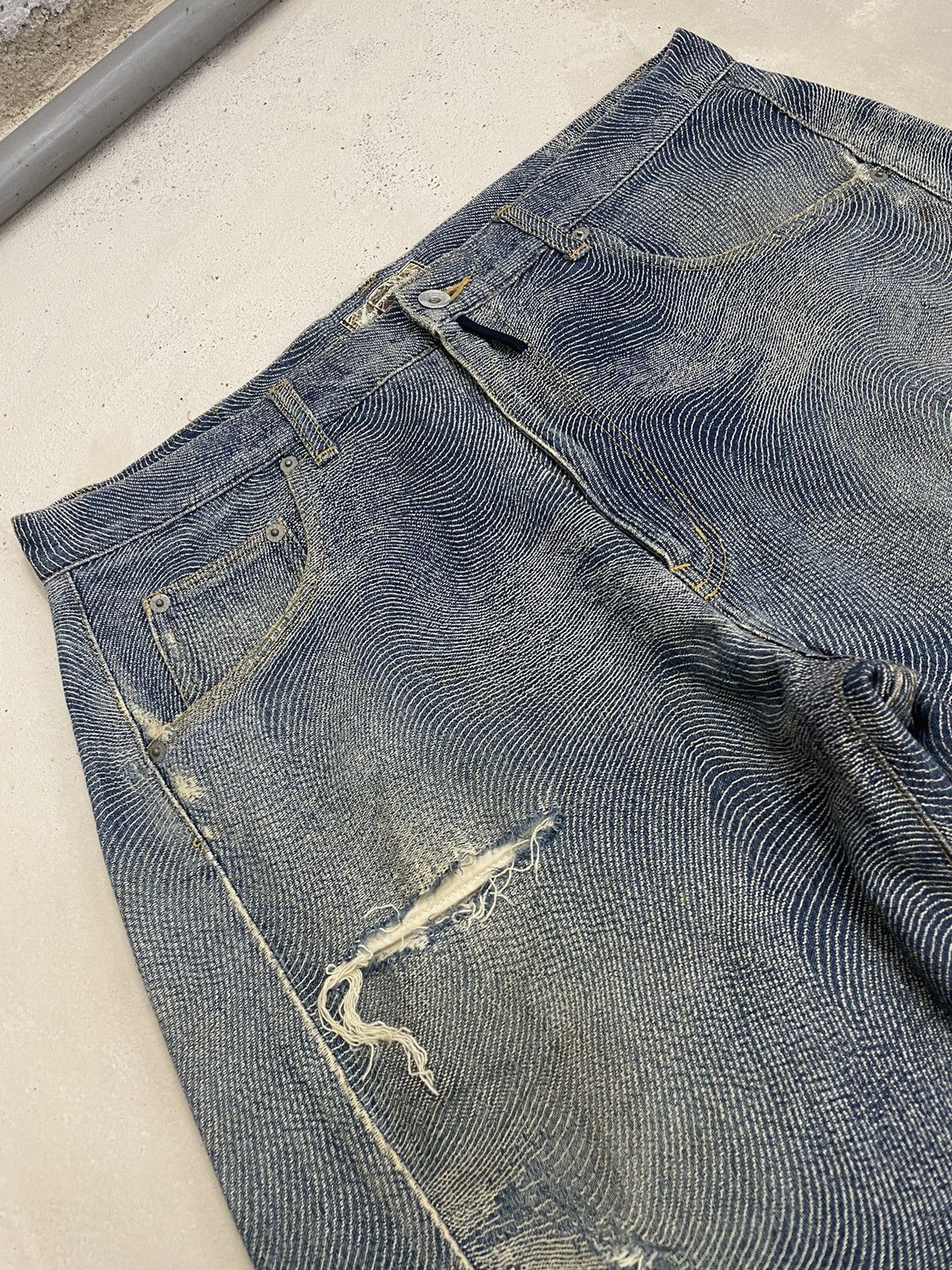 GOSTAR DE FUGA Japan Semantic Rare Style Distress Denim (A11) Size US 36 / EU 52 - 10 Thumbnail