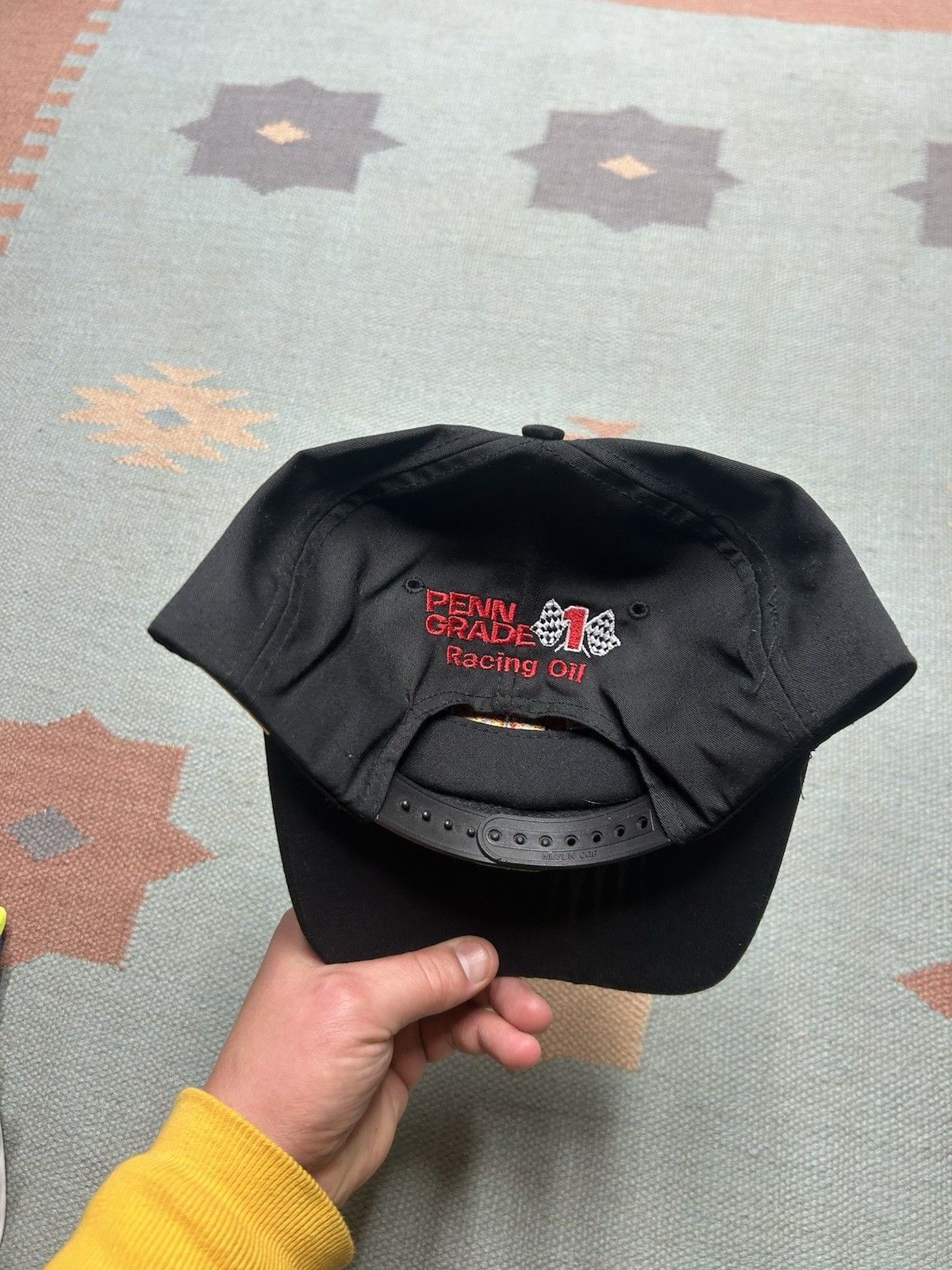 Vintage Vtg SnapBack hat Brad Penn racing oil checkered formula 1 Size ONE SIZE - 4 Thumbnail