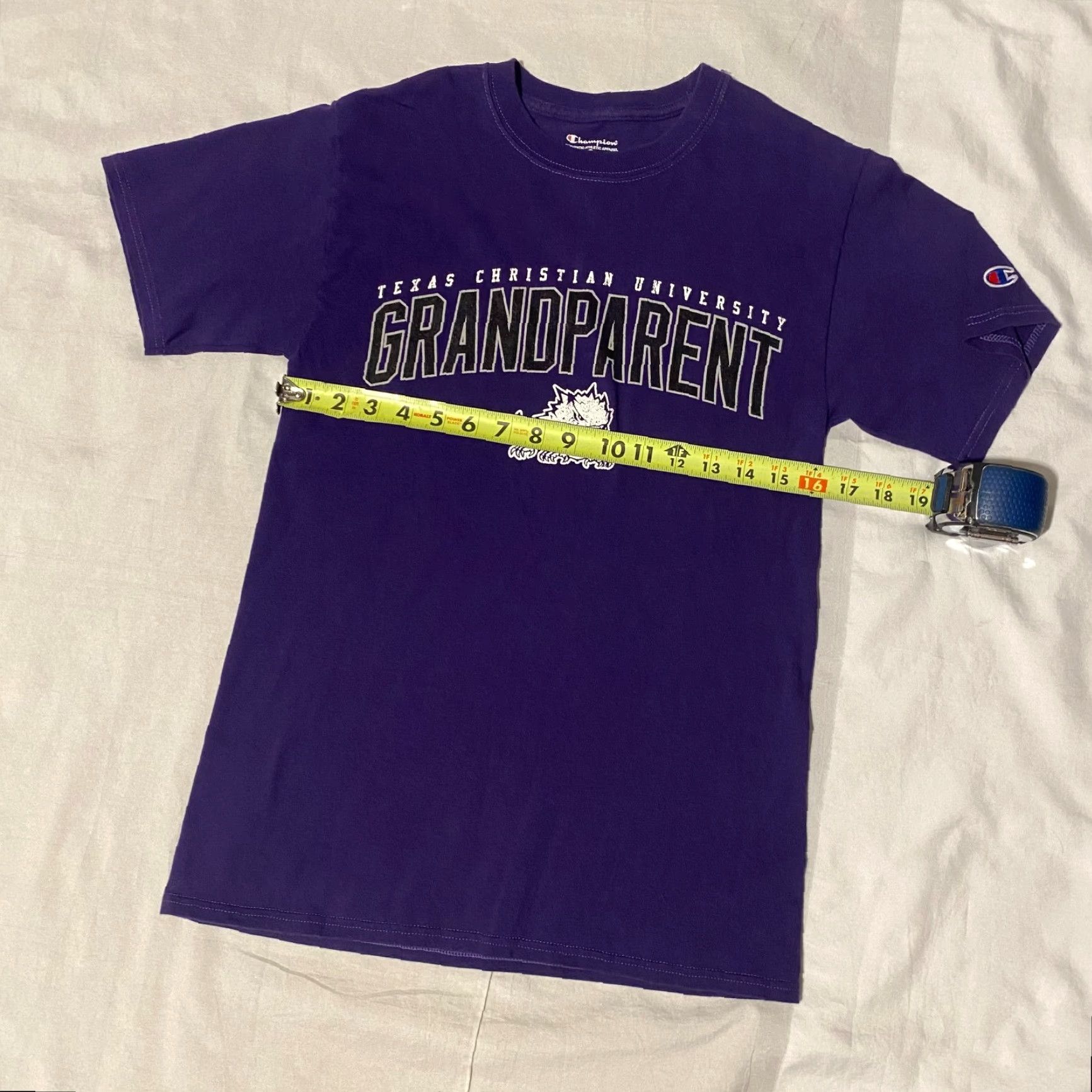 Champion TCU Horned Frogs Champion Tshirt Purple S Unisex Adults Short Sleeve Crew Neck Cotton Jersey Logo University 2010s Vintage No N/A Size US S / EU 44-46 / 1 - 2 Thumbnail