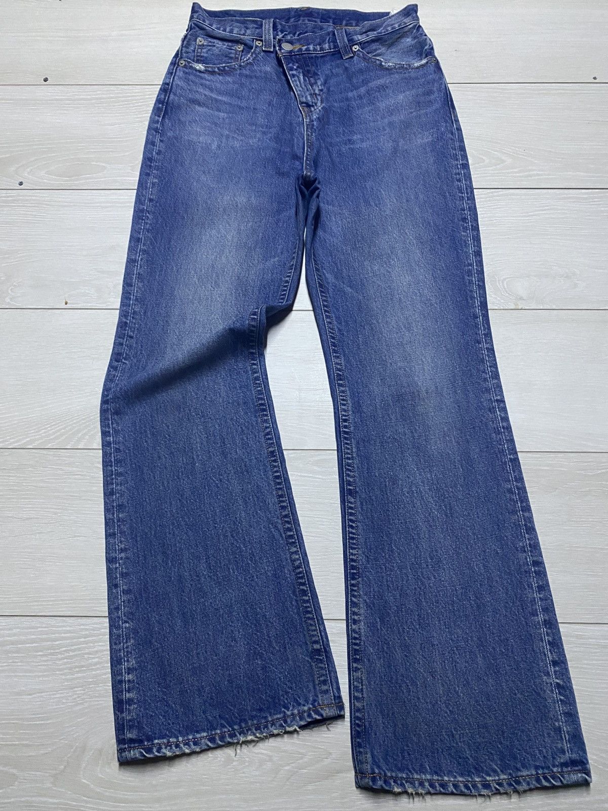 Japanese Brand Vintage Rodeo Crown Blue Wash Ifsixwasnine Style Flare Jeans Size US 29 - 1 Thumbnail