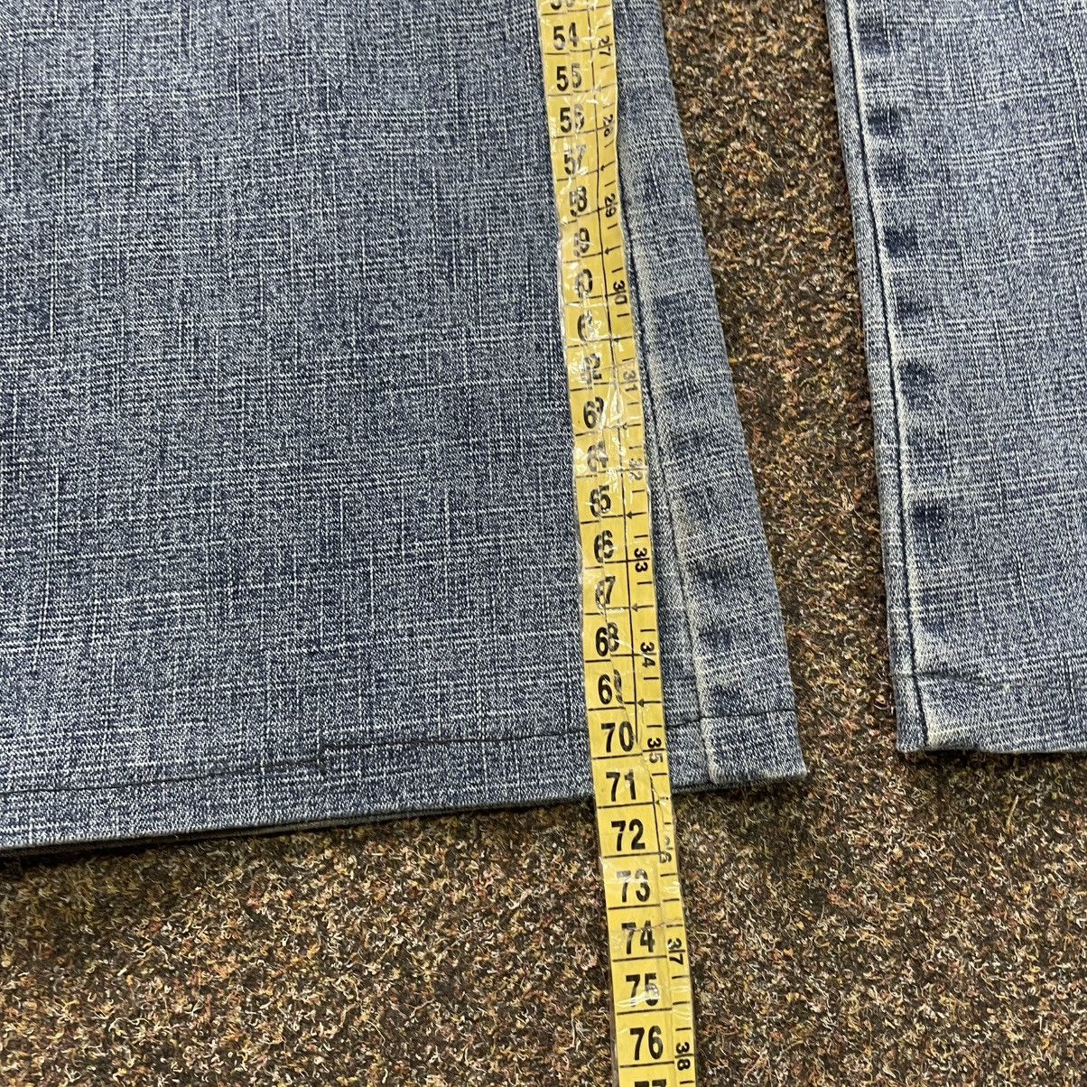 Vintage Vintage Y2K Flared Jeans Distressed Embroidered Floral Skate Size 34" / US 12 / IT 48 - 7 Thumbnail